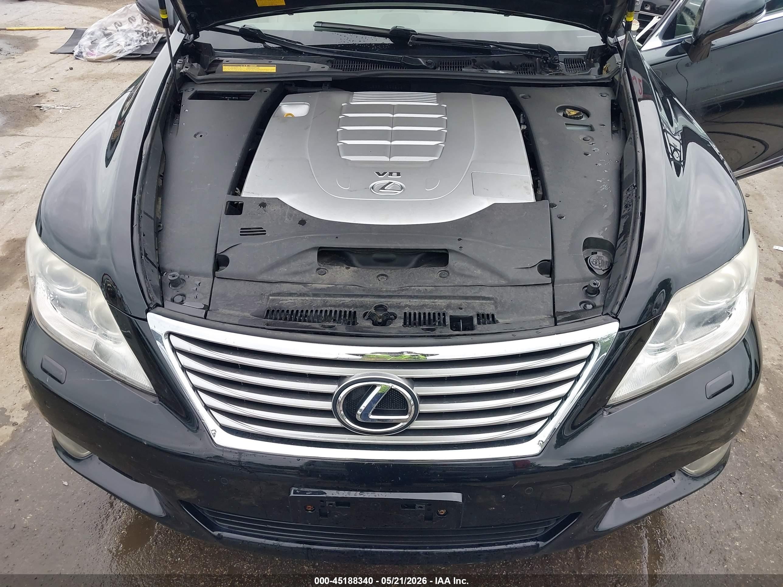2010 Lexus Ls 460 L Black vin: JTHDL5EFXA5002067
