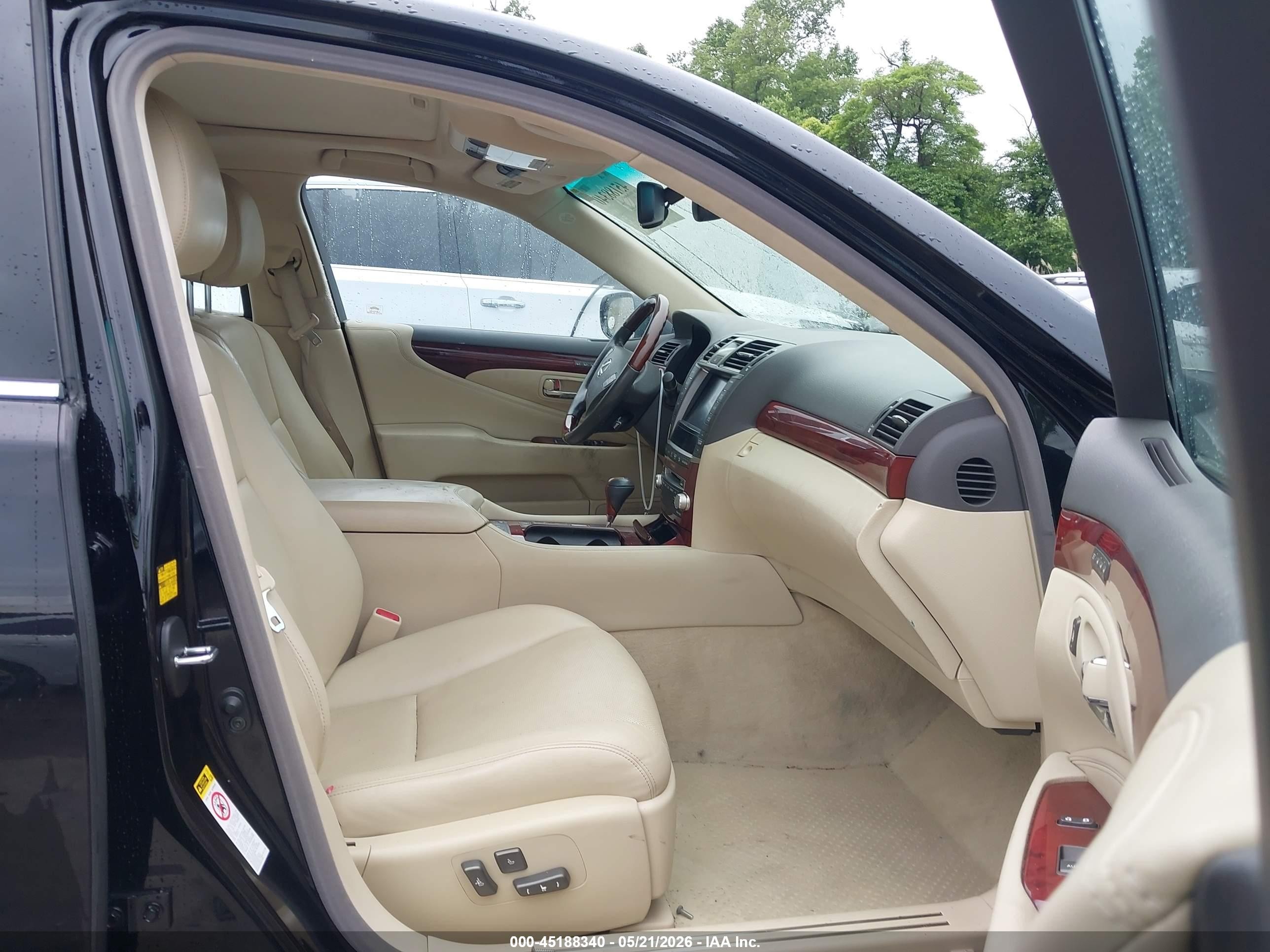 2010 Lexus Ls 460 L Black vin: JTHDL5EFXA5002067