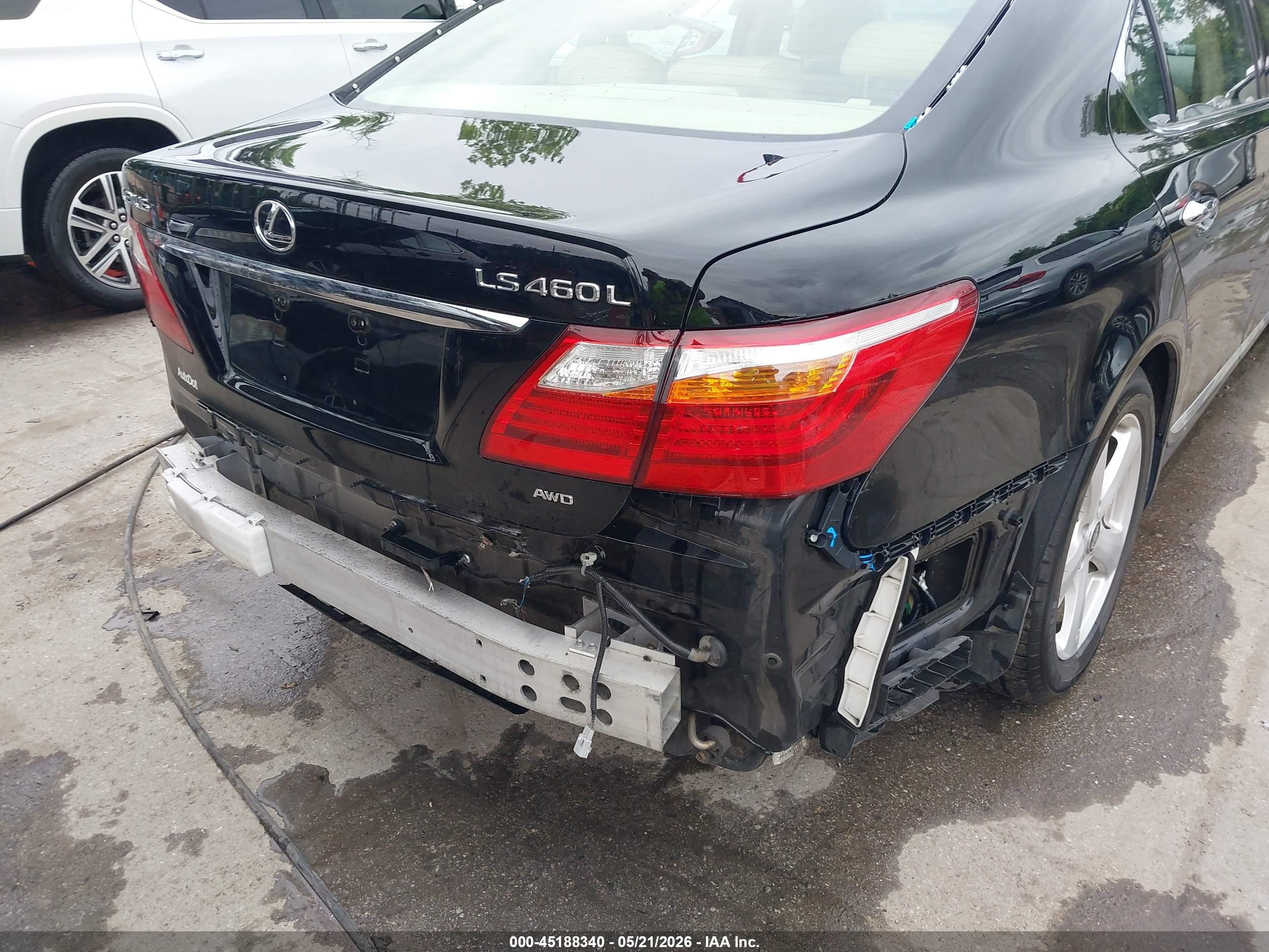 2010 Lexus Ls 460 L Black vin: JTHDL5EFXA5002067