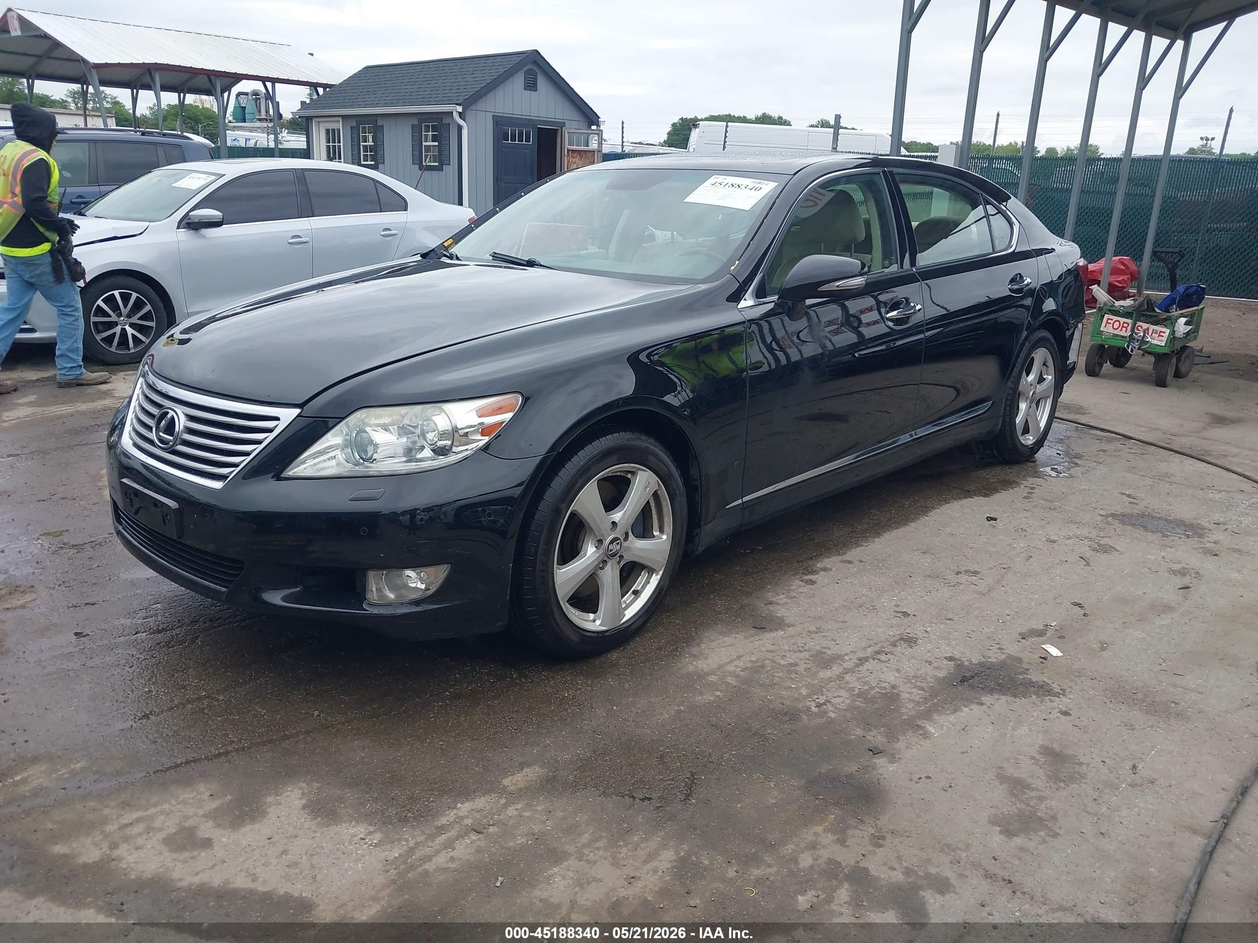 2010 Lexus Ls 460 L Black vin: JTHDL5EFXA5002067