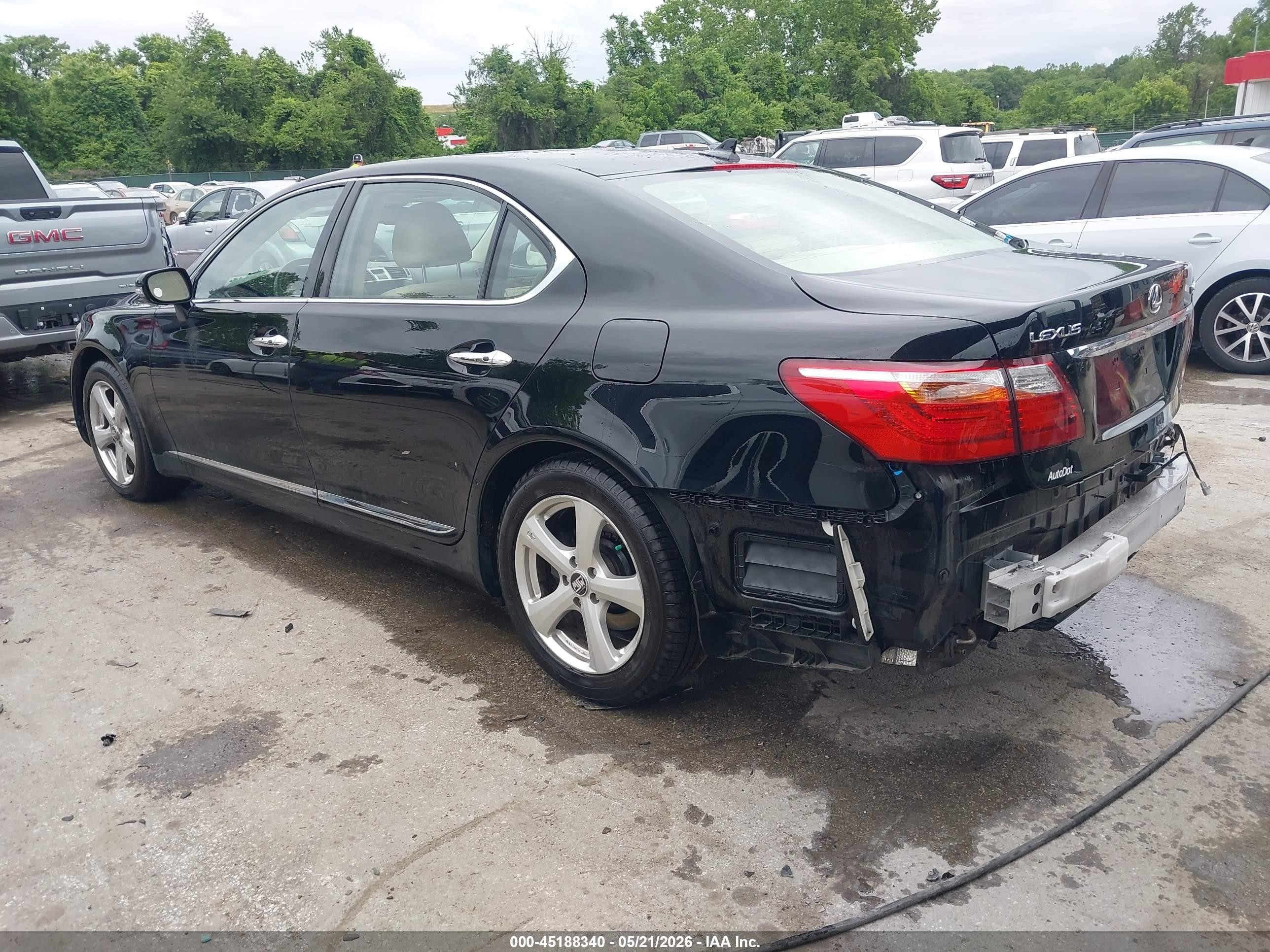 2010 Lexus Ls 460 L Black vin: JTHDL5EFXA5002067