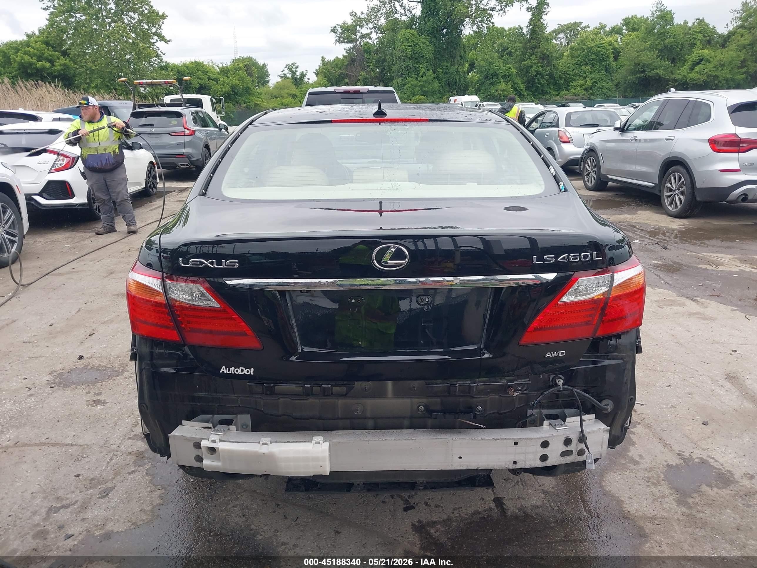 2010 Lexus Ls 460 L Black vin: JTHDL5EFXA5002067