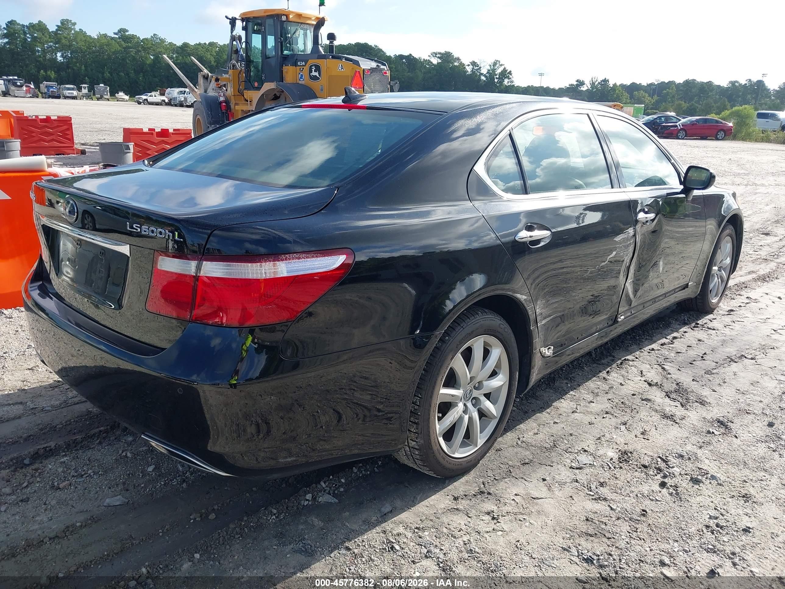 2008 Lexus Ls 600h Black vin: JTHDU46F185000305