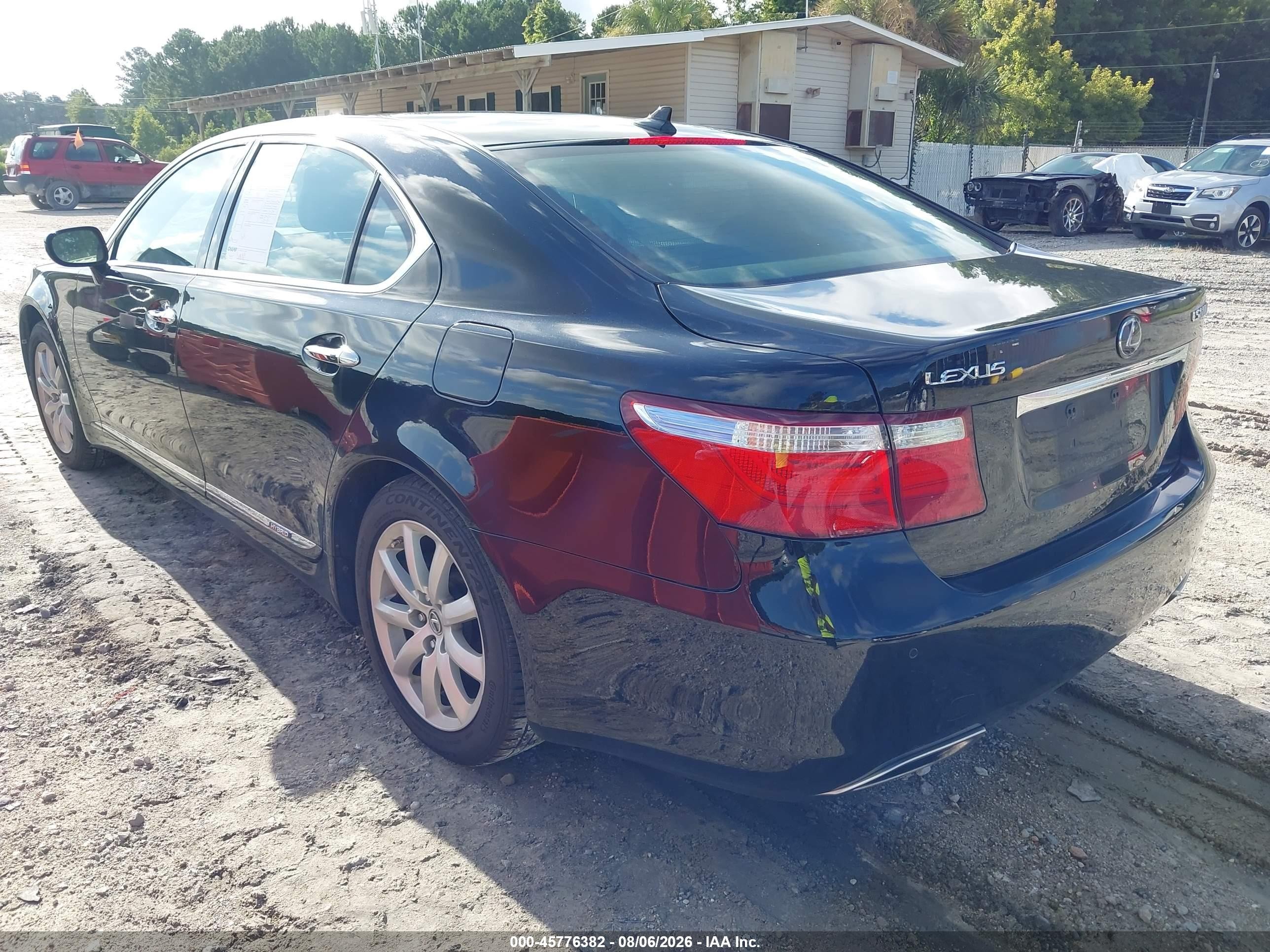 2008 Lexus Ls 600h Black vin: JTHDU46F185000305