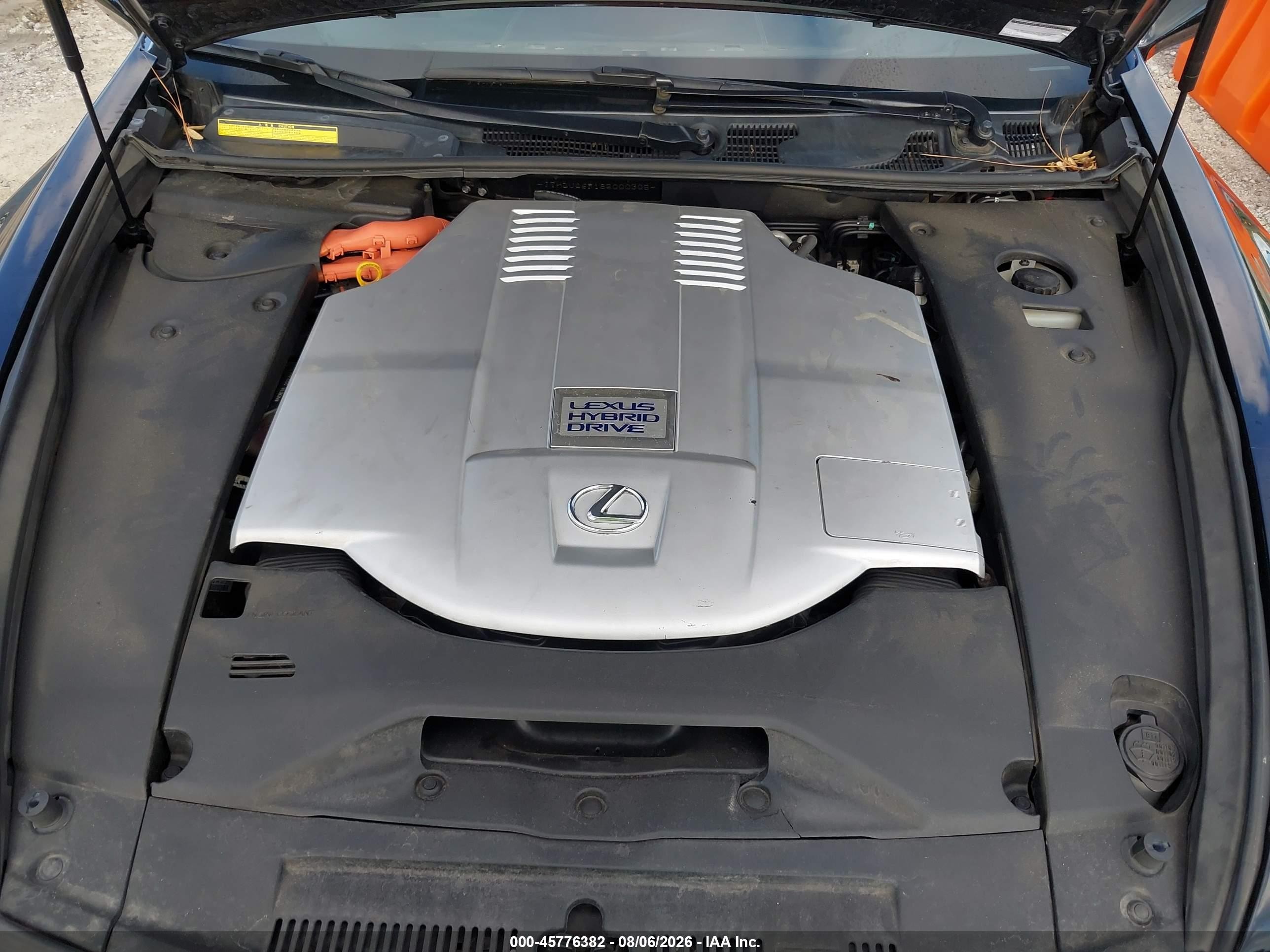 2008 Lexus Ls 600h Black vin: JTHDU46F185000305