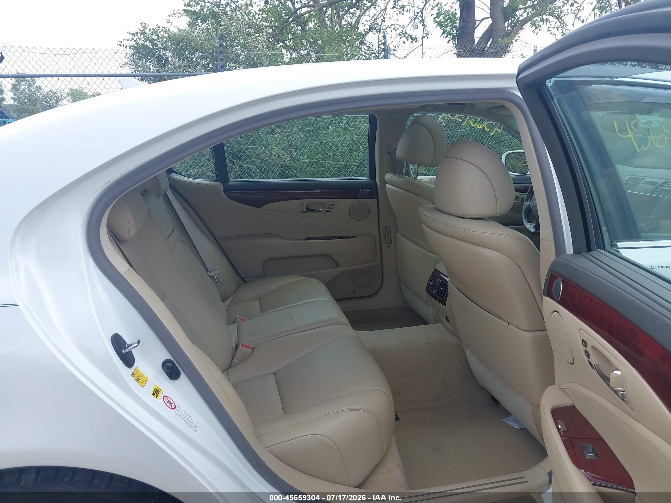 2008 Lexus Ls 600h   Белый vin: JTHDU46F285004931