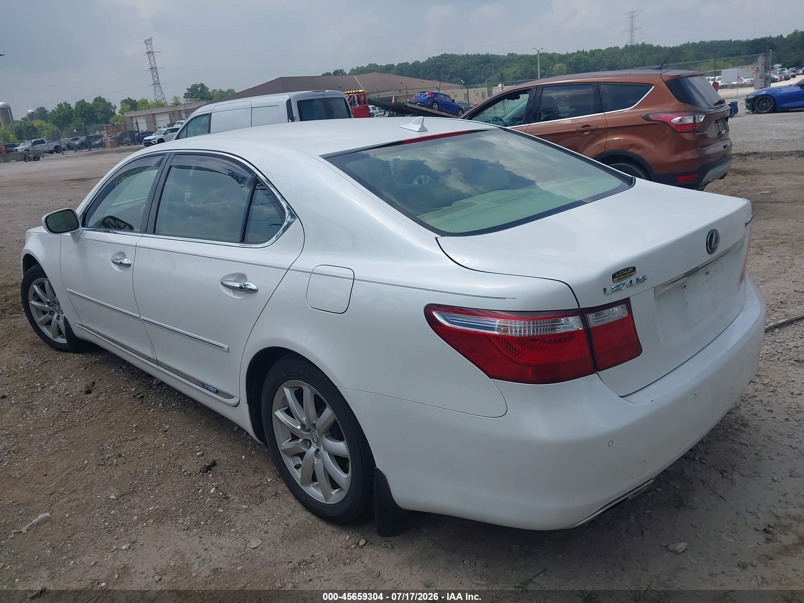 2008 Lexus Ls 600h   Белый vin: JTHDU46F285004931