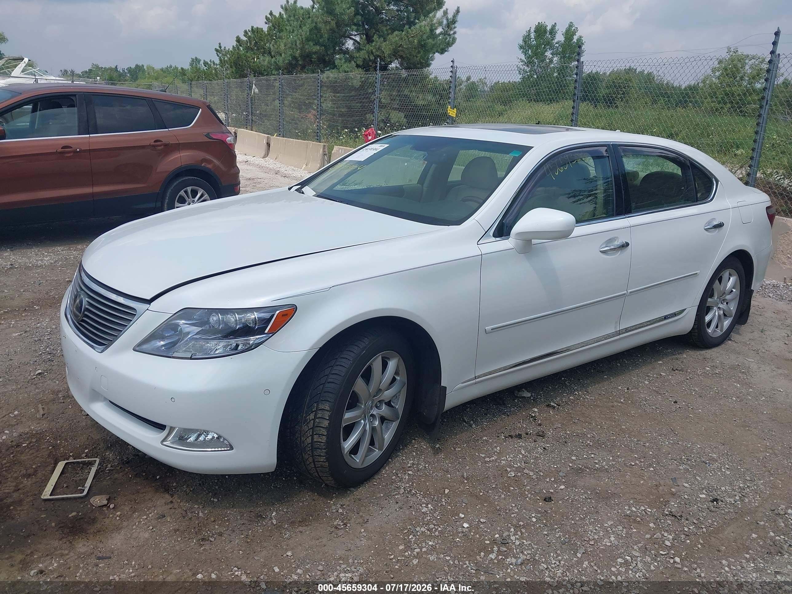 2008 Lexus Ls 600h   Белый vin: JTHDU46F285004931