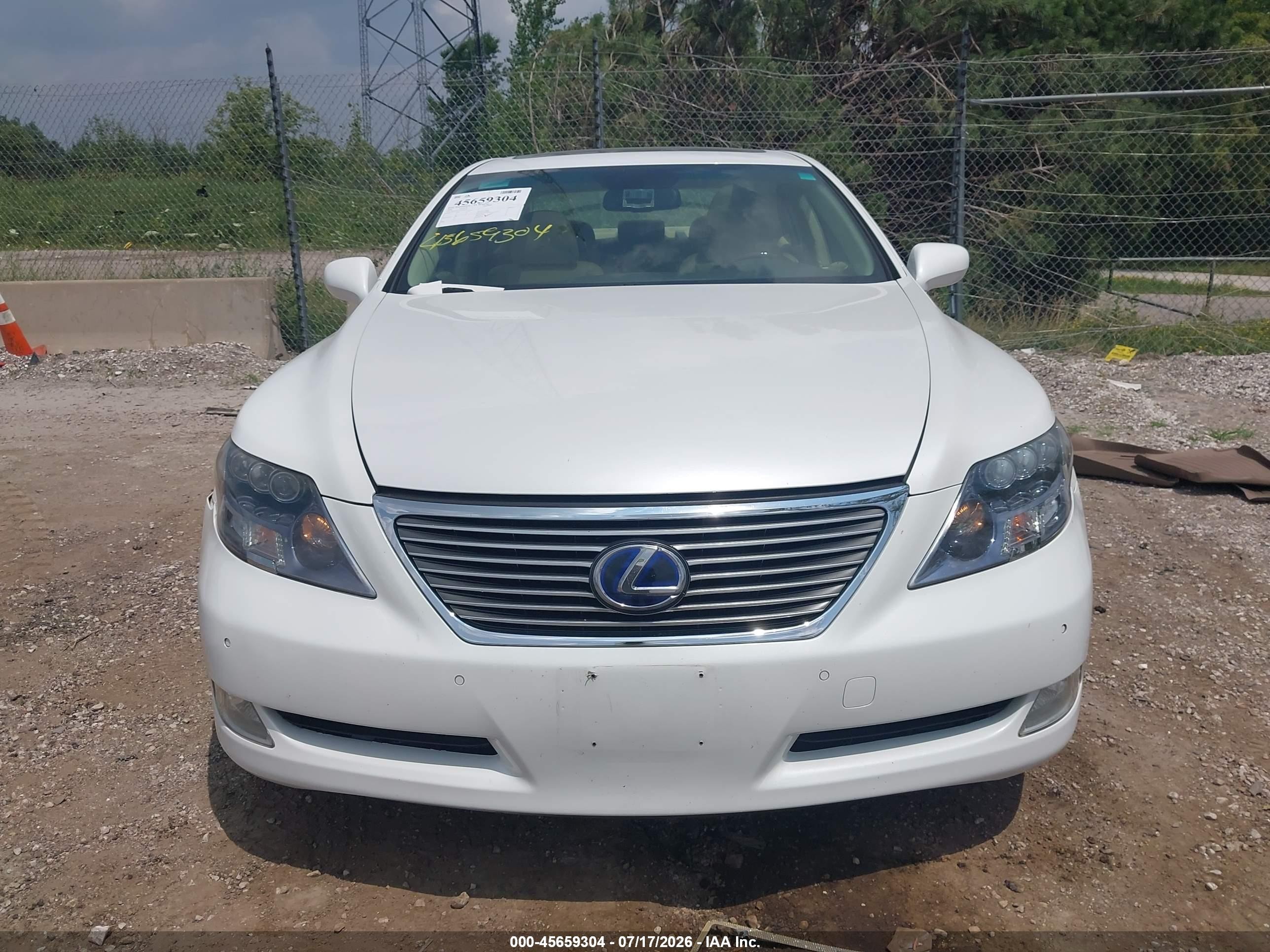 2008 Lexus Ls 600h   Белый vin: JTHDU46F285004931