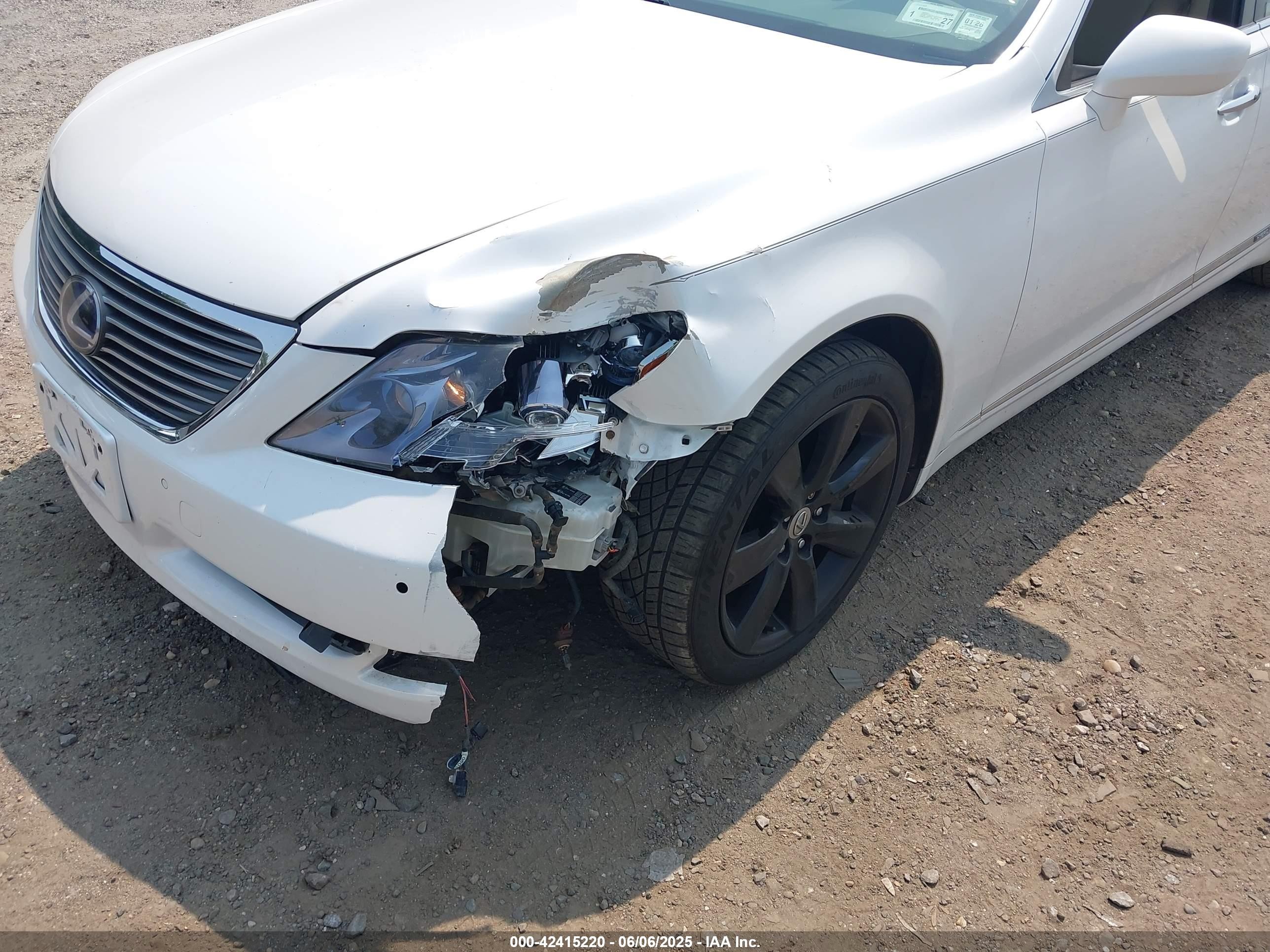 2008 Lexus Ls 600h   White vin: JTHDU46F385005344