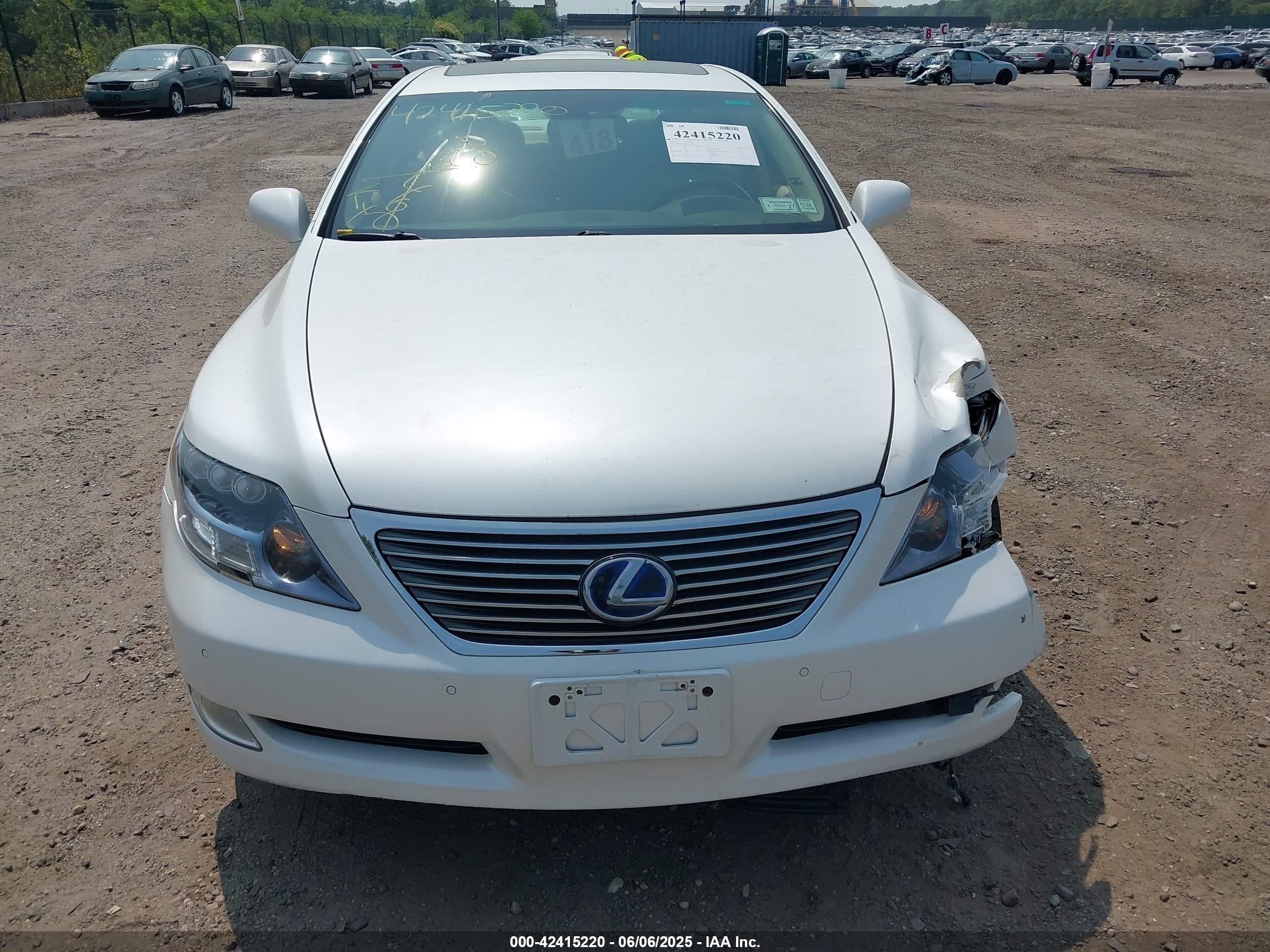2008 Lexus Ls 600h   White vin: JTHDU46F385005344