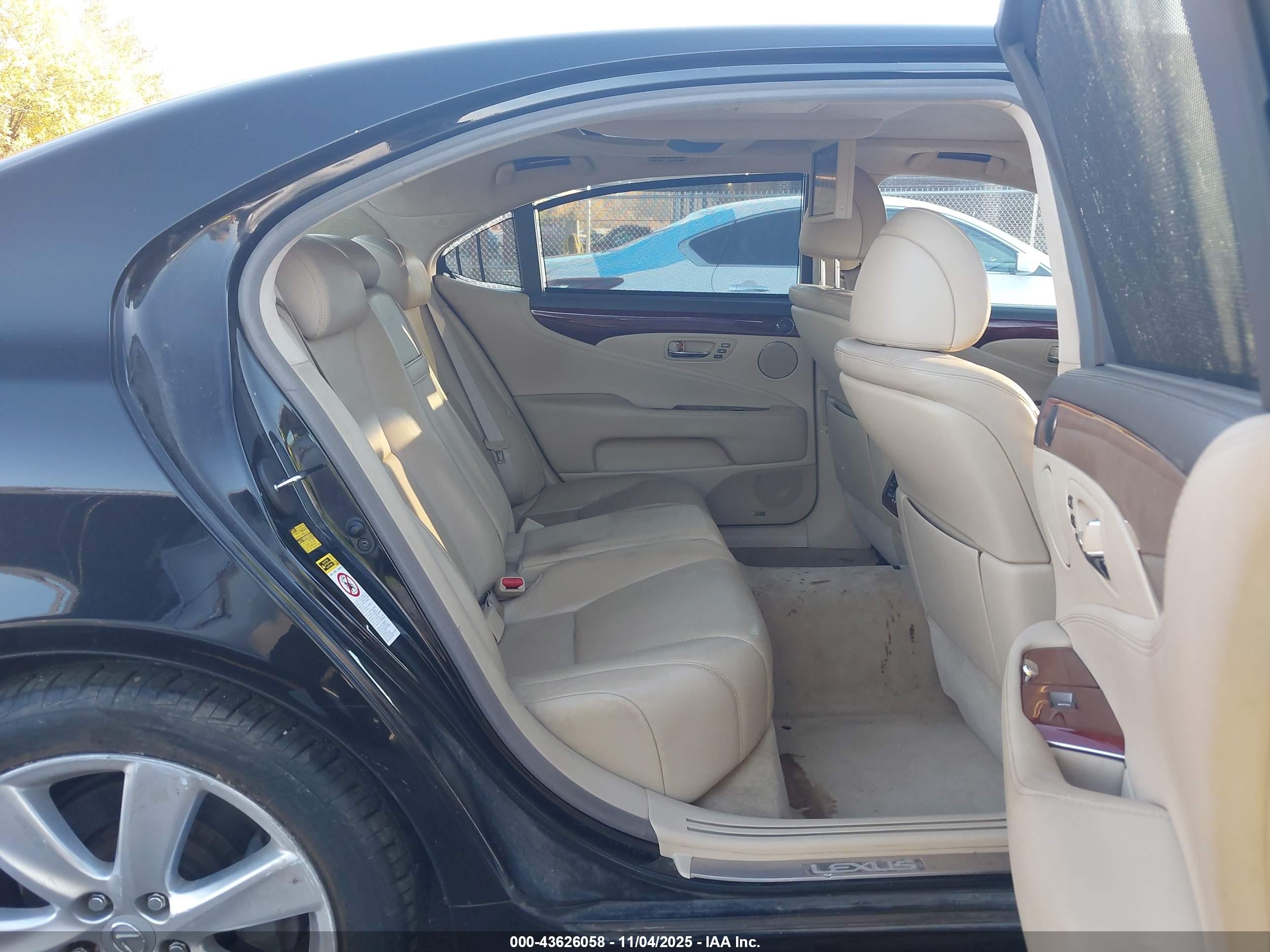 2008 Lexus Ls 600h   Black vin: JTHDU46F785002480