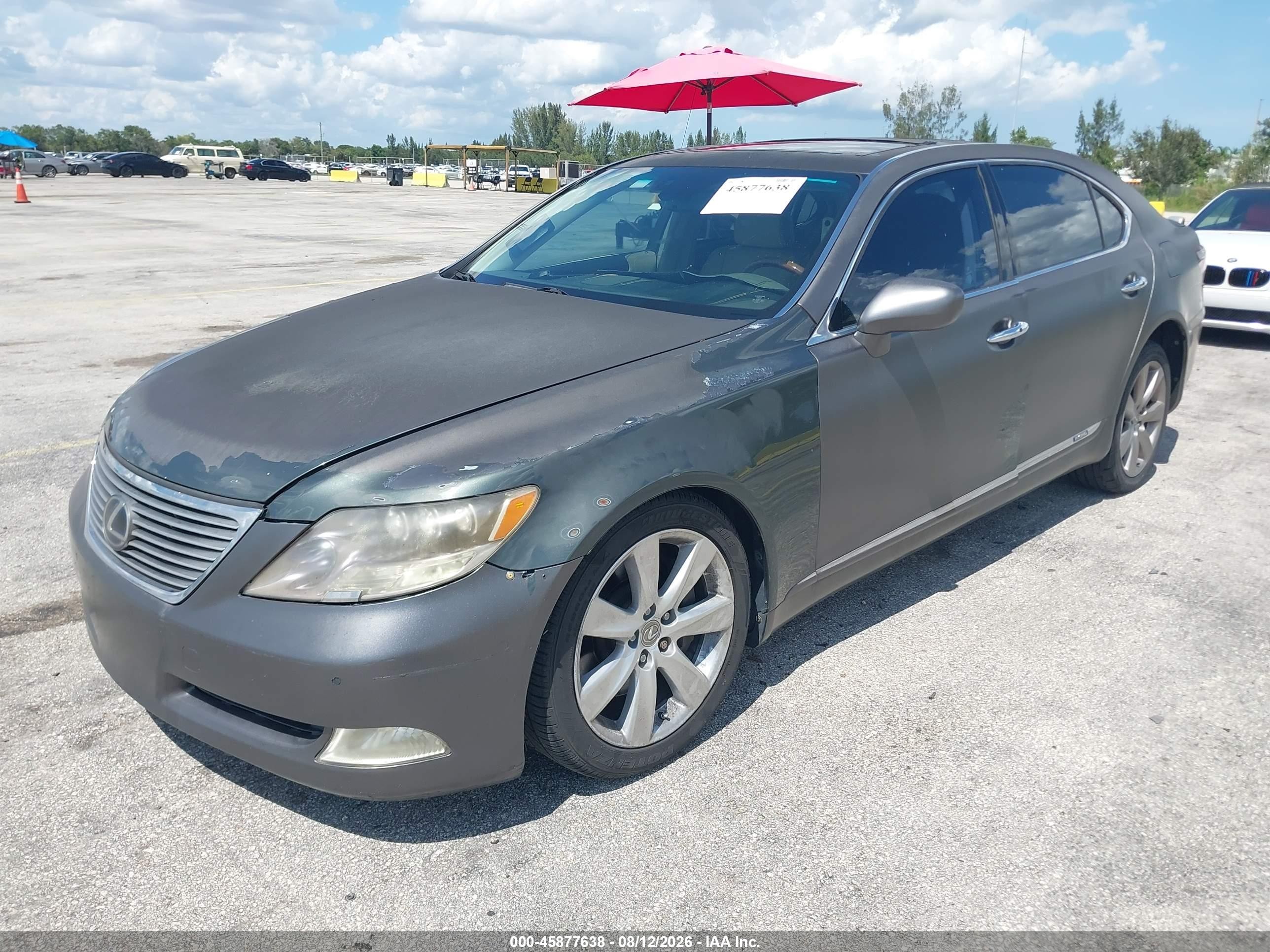 2008 Lexus Ls 600h   Серый vin: JTHDU46F885005548