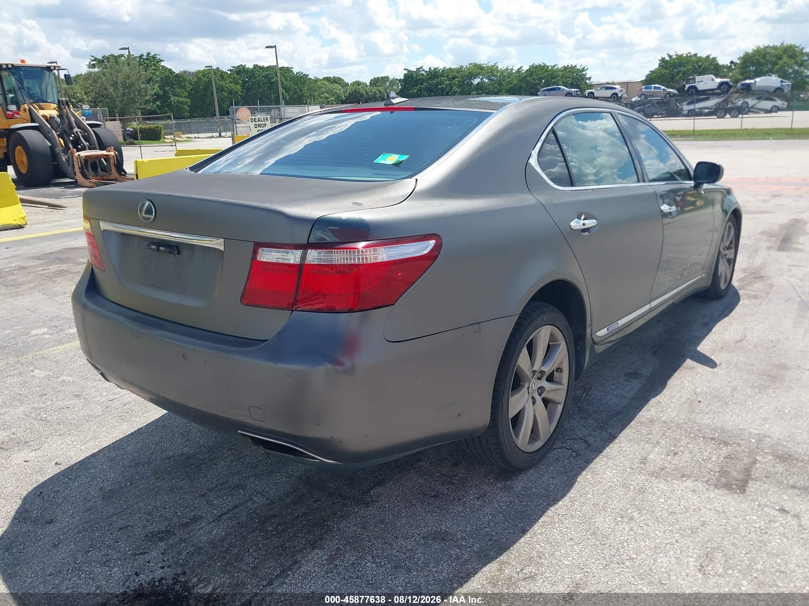 2008 Lexus Ls 600h   Серый vin: JTHDU46F885005548