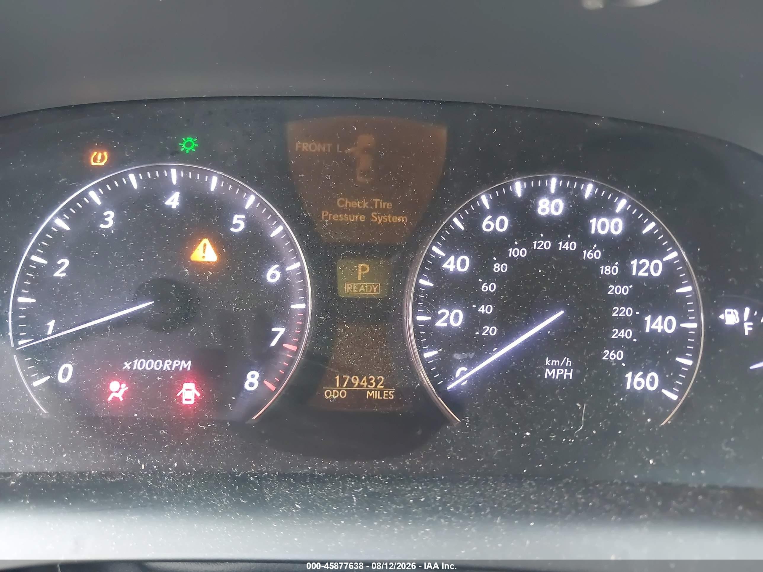 2008 Lexus Ls 600h   Серый vin: JTHDU46F885005548