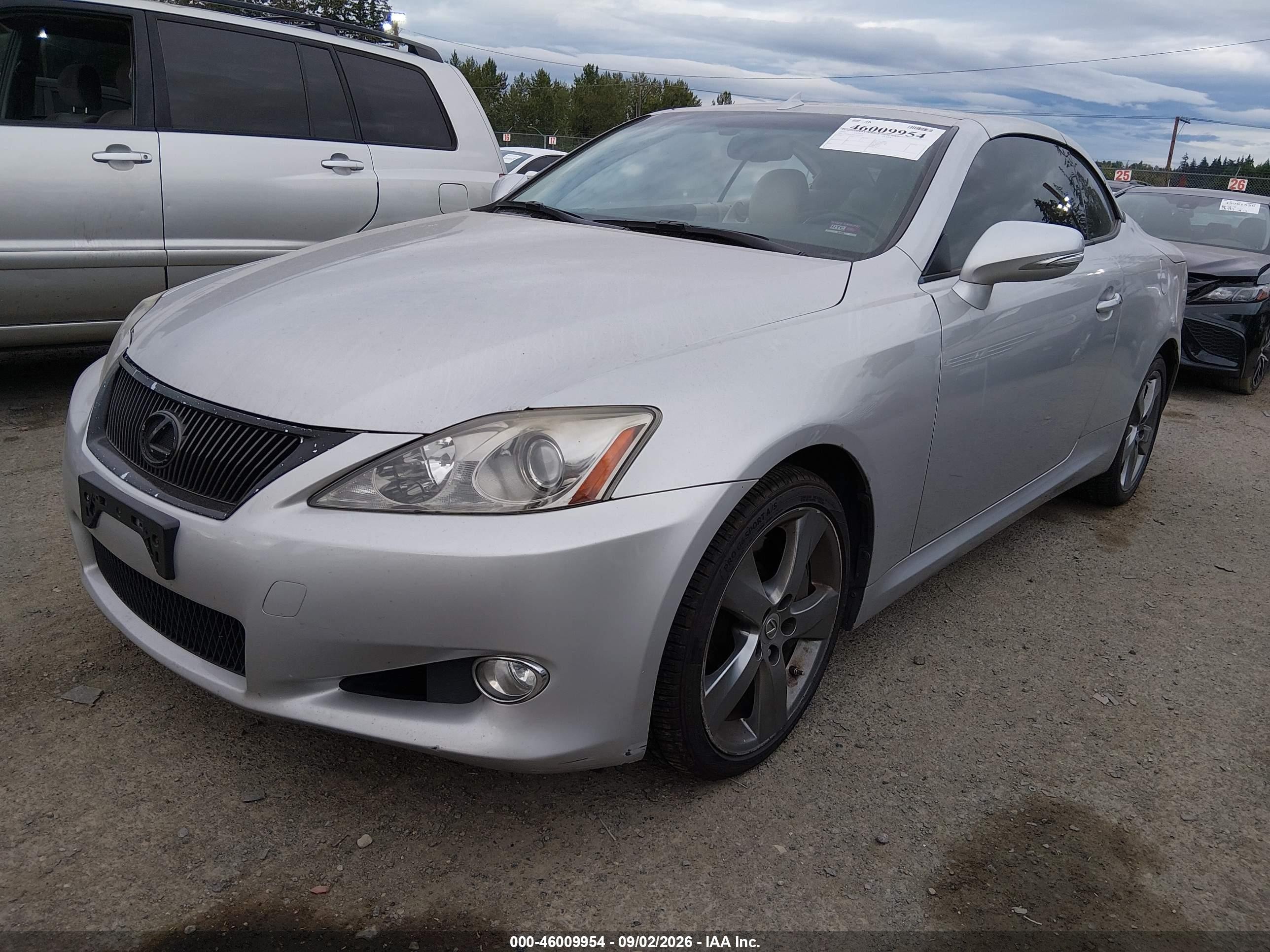 2010 Lexus Is 350c Silver vin: JTHFE2C20A2501639