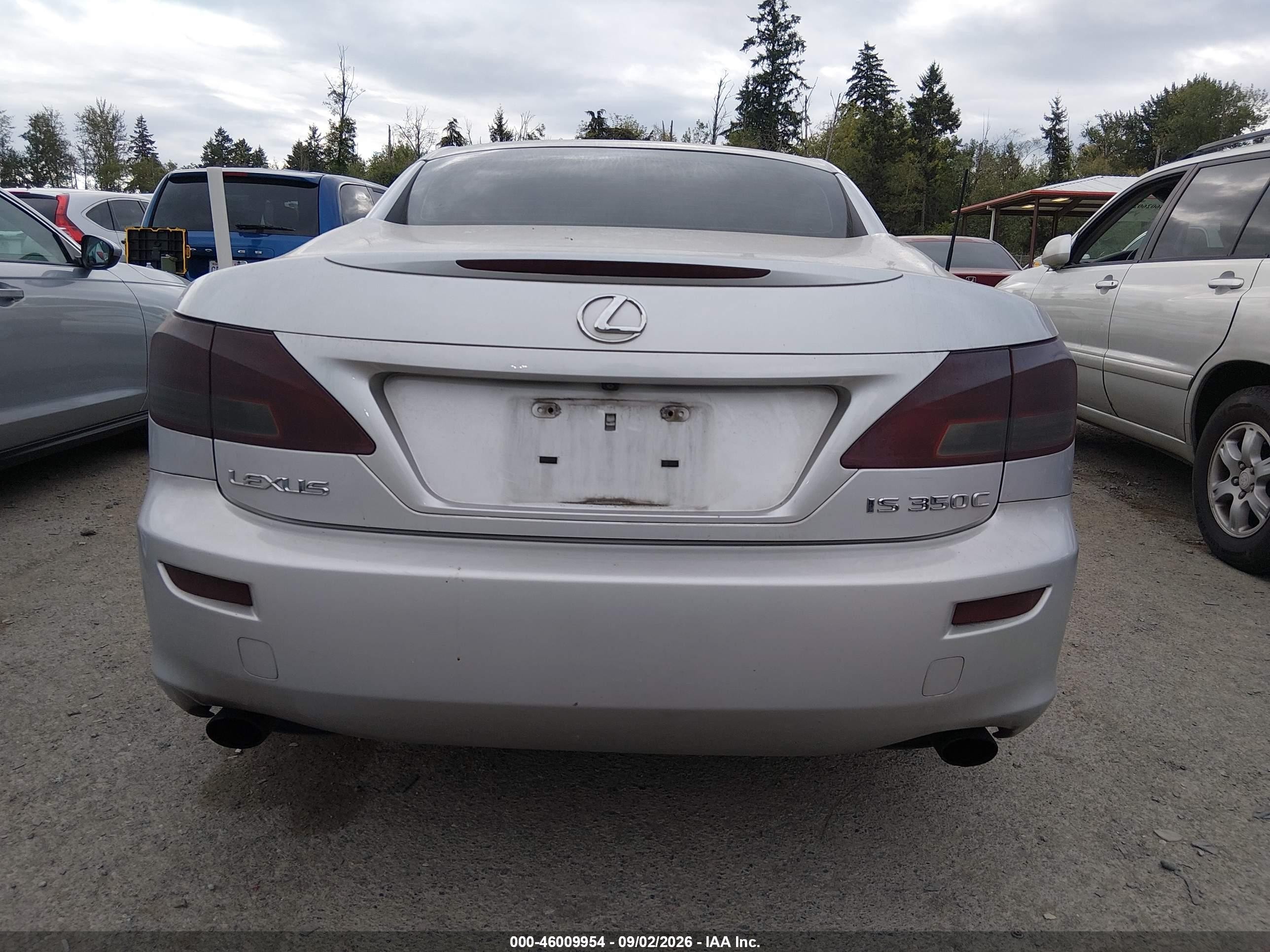 2010 Lexus Is 350c Silver vin: JTHFE2C20A2501639
