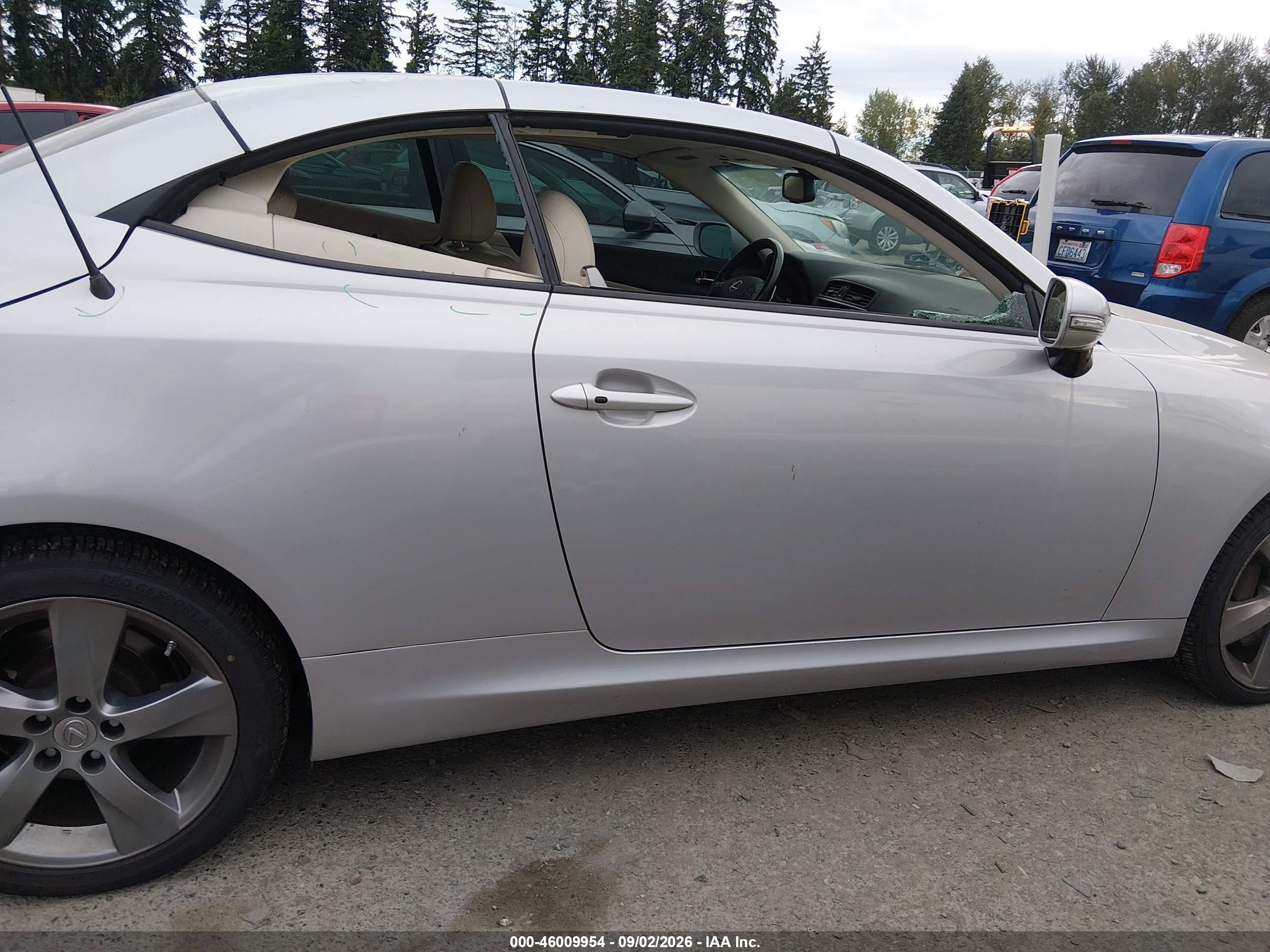 2010 Lexus Is 350c Silver vin: JTHFE2C20A2501639