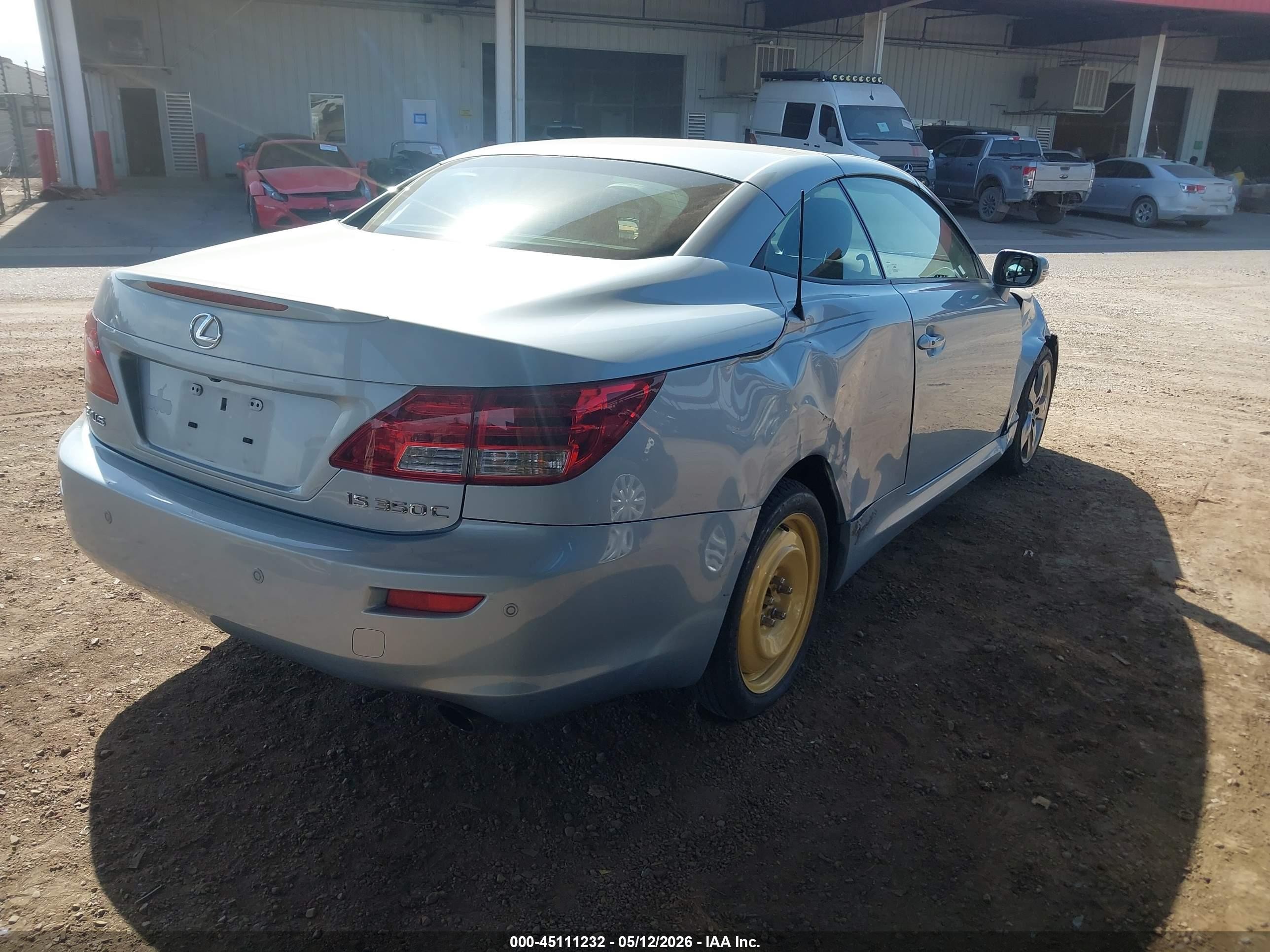 2010 Lexus Is 350c   Blue vin: JTHFE2C22A2500573