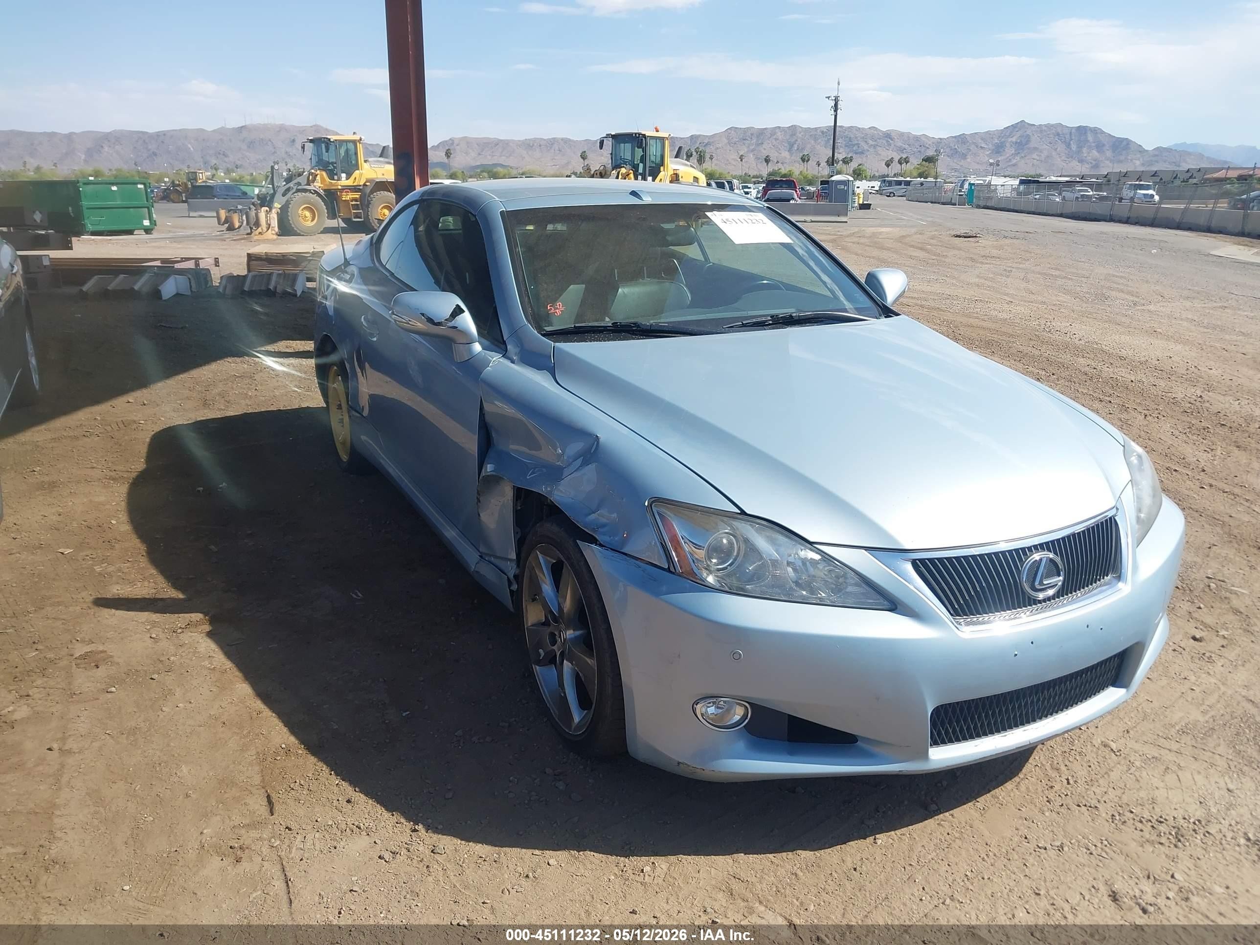 2010 Lexus Is 350c   Blue vin: JTHFE2C22A2500573