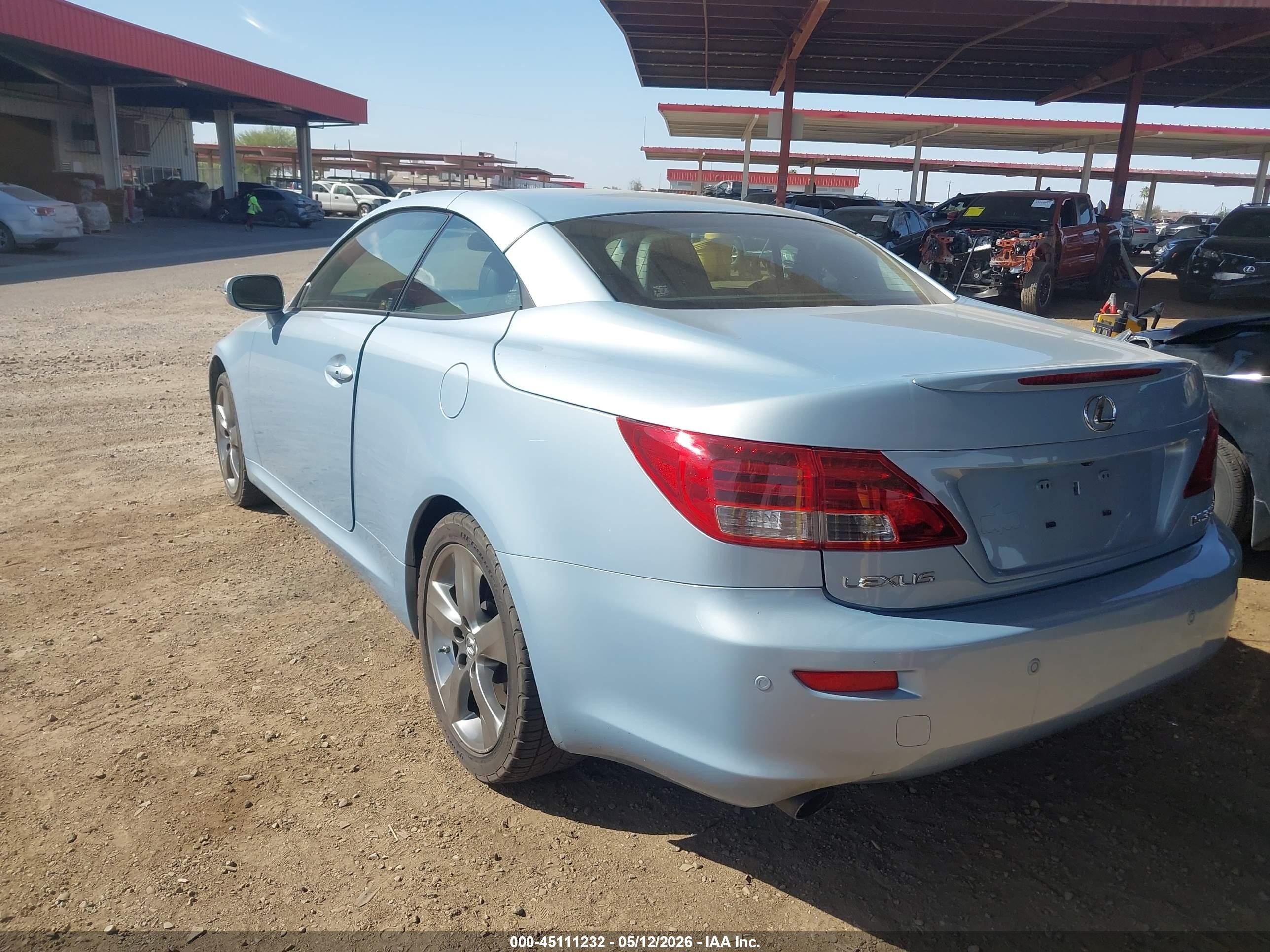 2010 Lexus Is 350c   Blue vin: JTHFE2C22A2500573