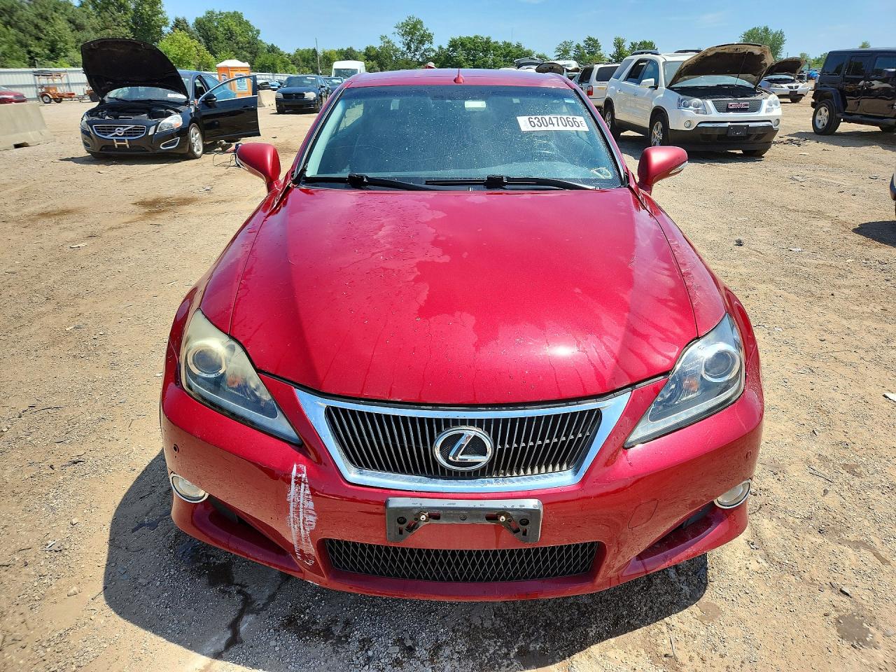 2011 Lexus Is 350 Бордовый vin: JTHFE2C22B2505208