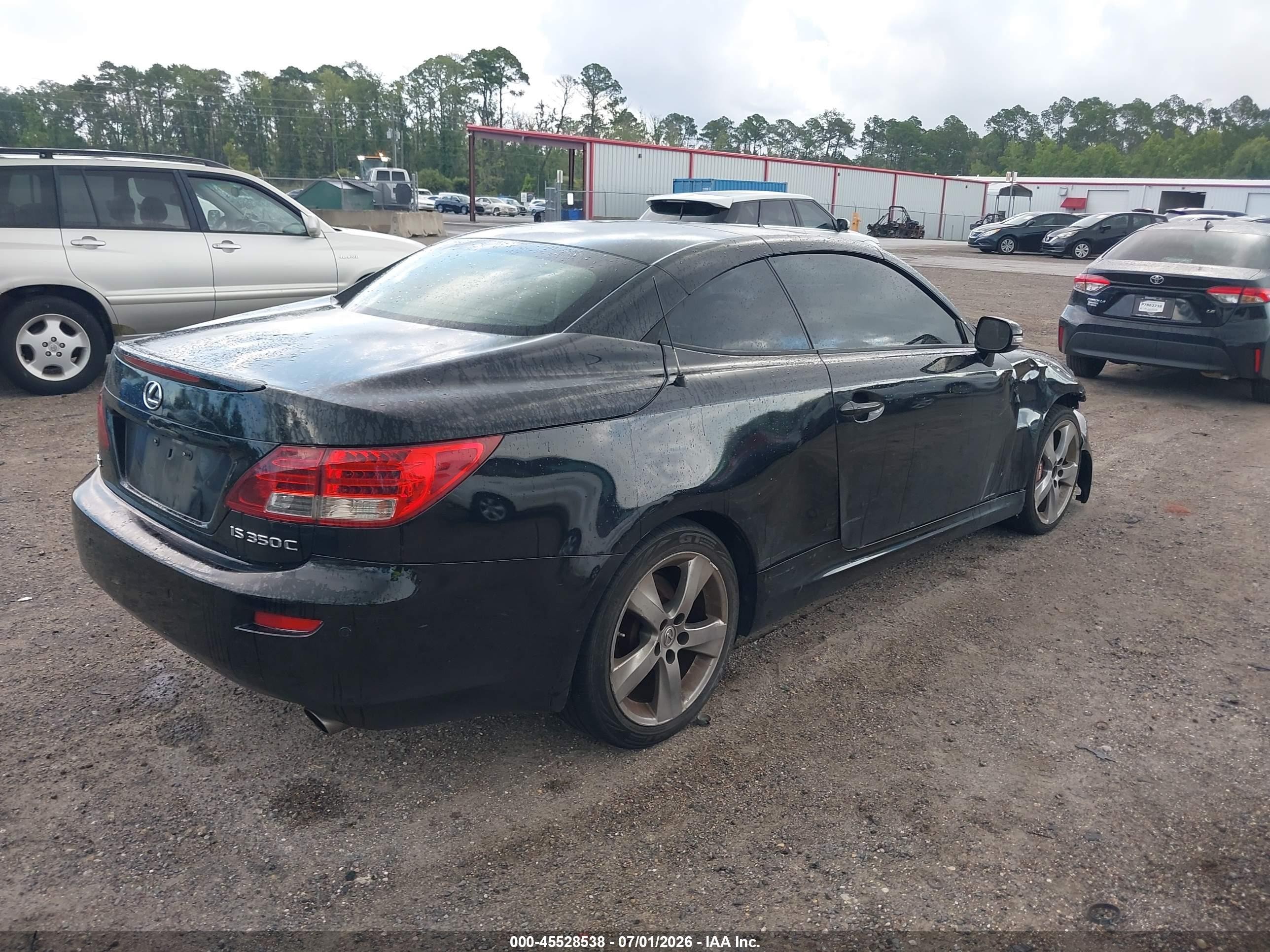 2010 Lexus Is 350c   Black vin: JTHFE2C26A2504836