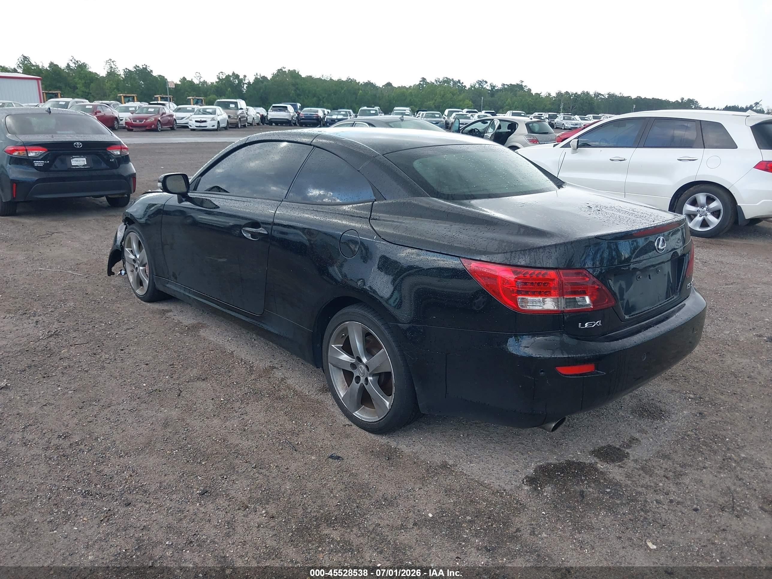 2010 Lexus Is 350c   Black vin: JTHFE2C26A2504836