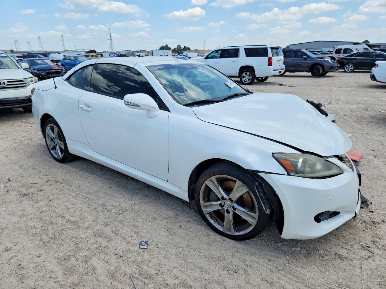 2012 Lexus Is 350 White vin: JTHFE2C26C2507383