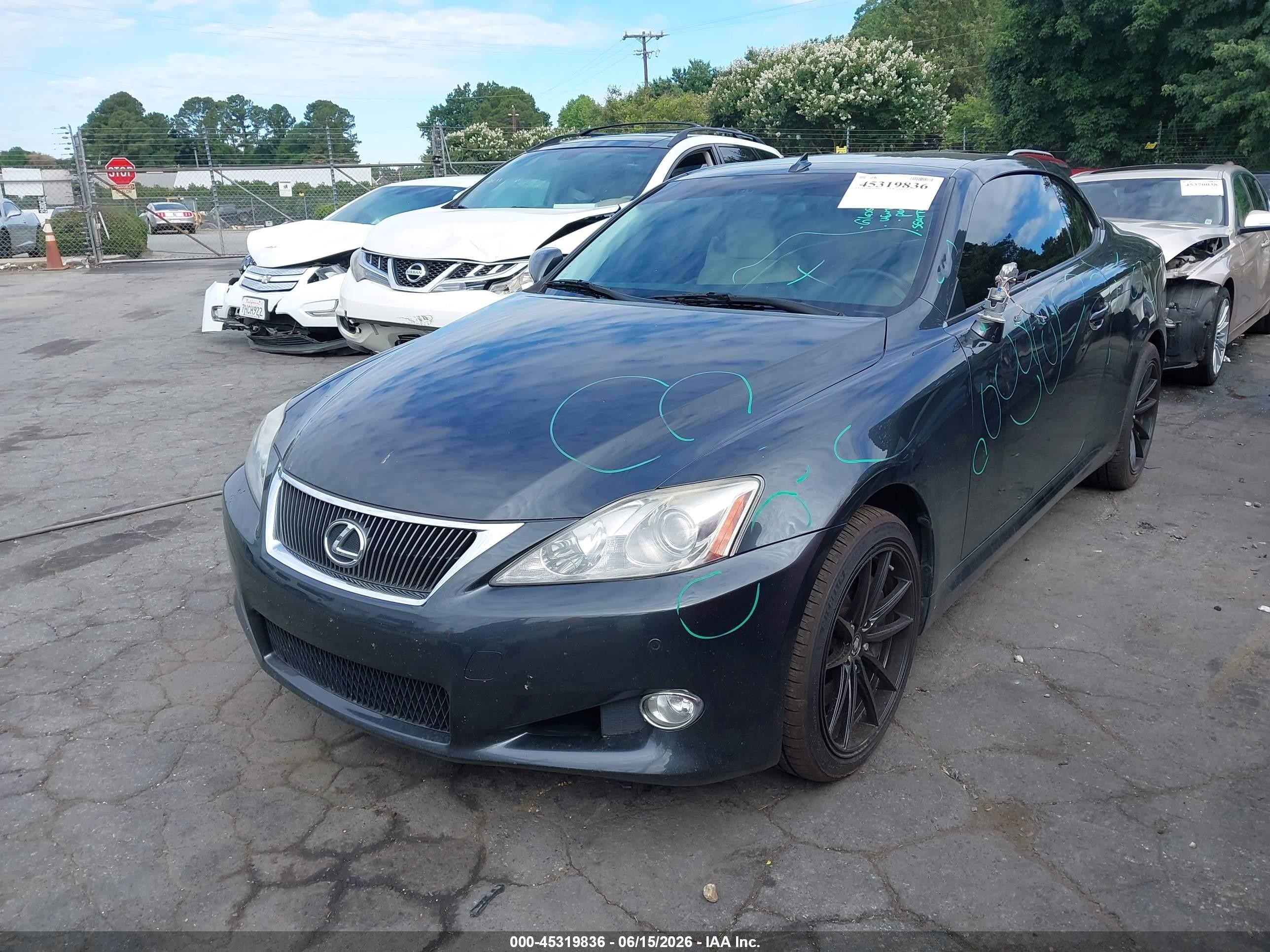2010 Lexus Is 350c   Gray vin: JTHFE2C28A2504045
