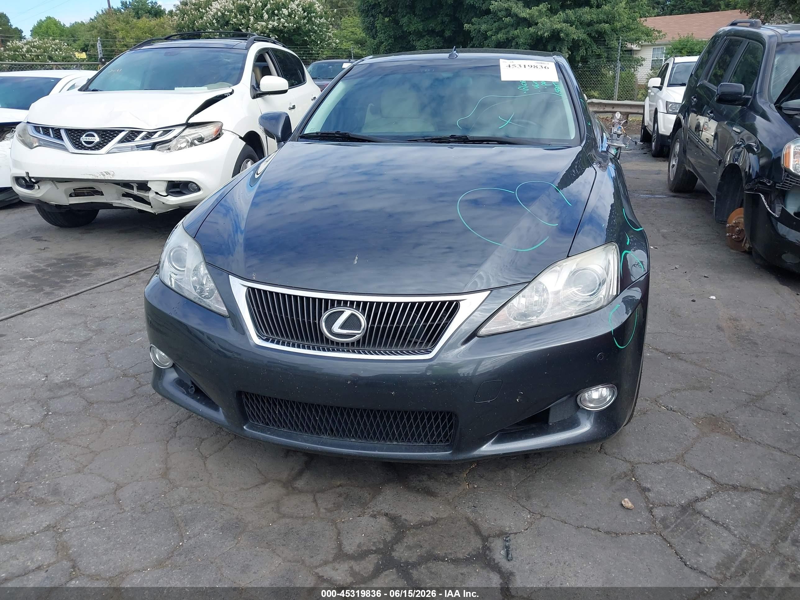 2010 Lexus Is 350c   Gray vin: JTHFE2C28A2504045