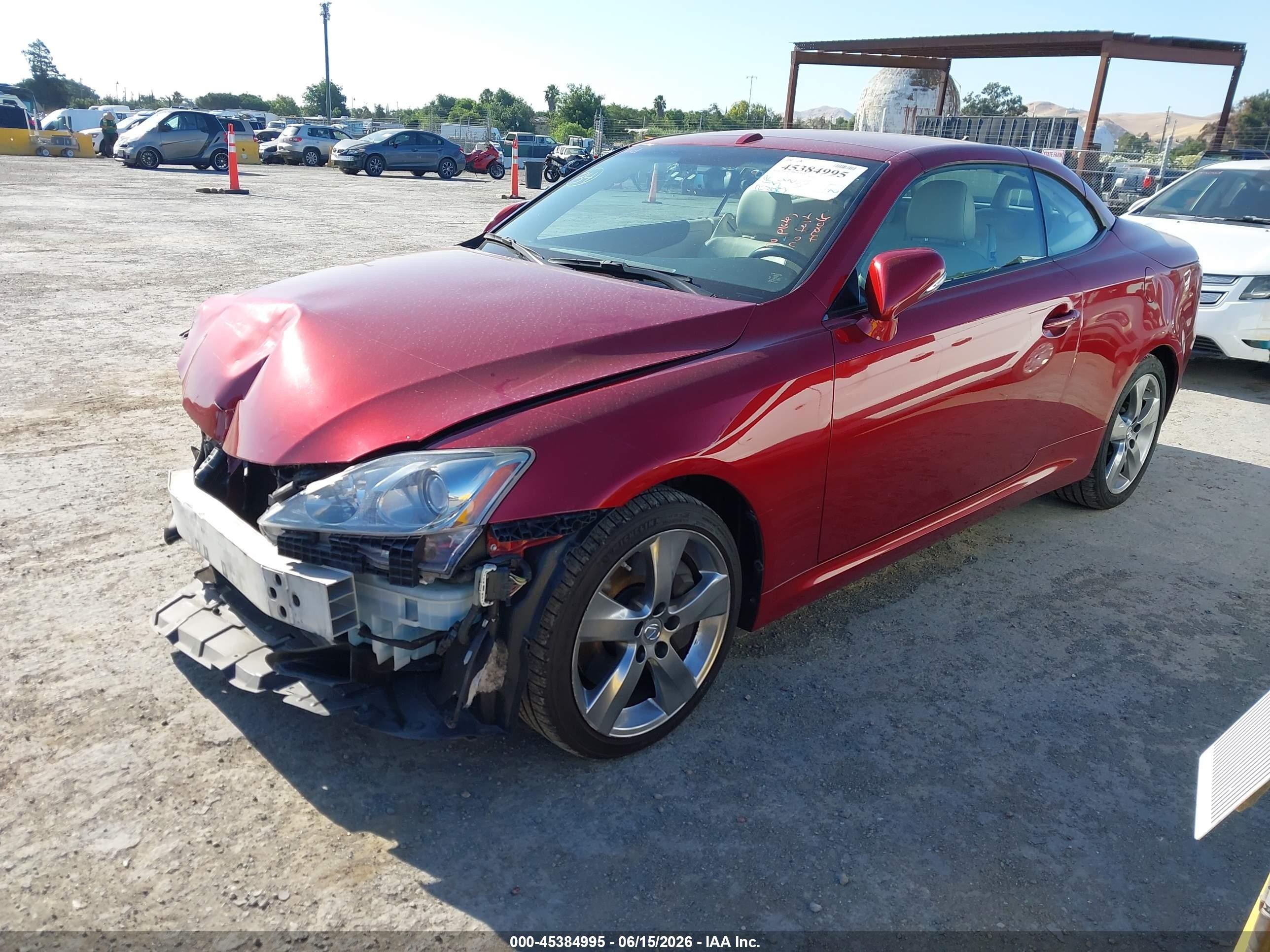 2010 Lexus Is 350c   Красный vin: JTHFE2C29A2500862