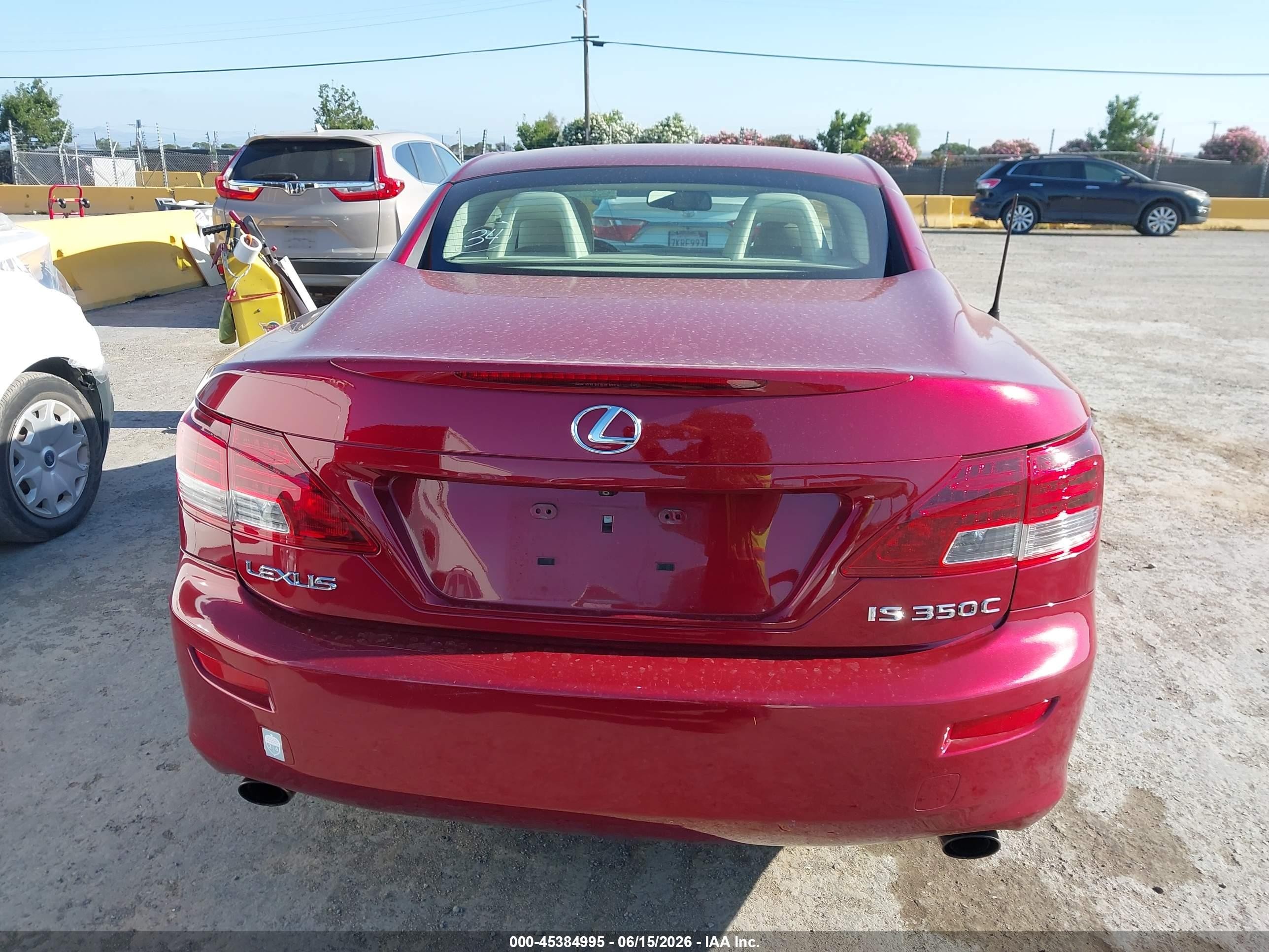 2010 Lexus Is 350c   Красный vin: JTHFE2C29A2500862