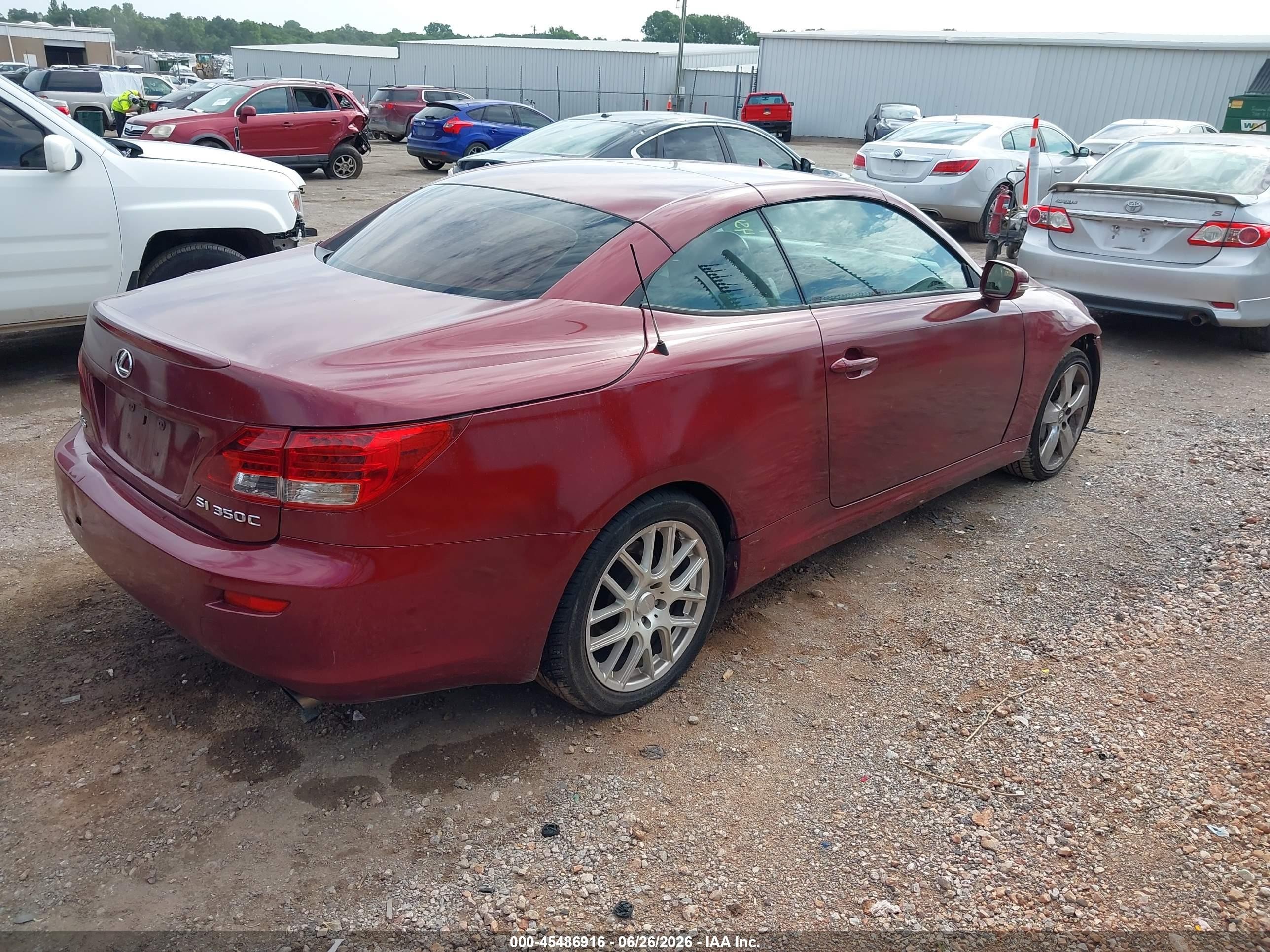 2010 Lexus Is 350c   Red vin: JTHFE2C29A2501400