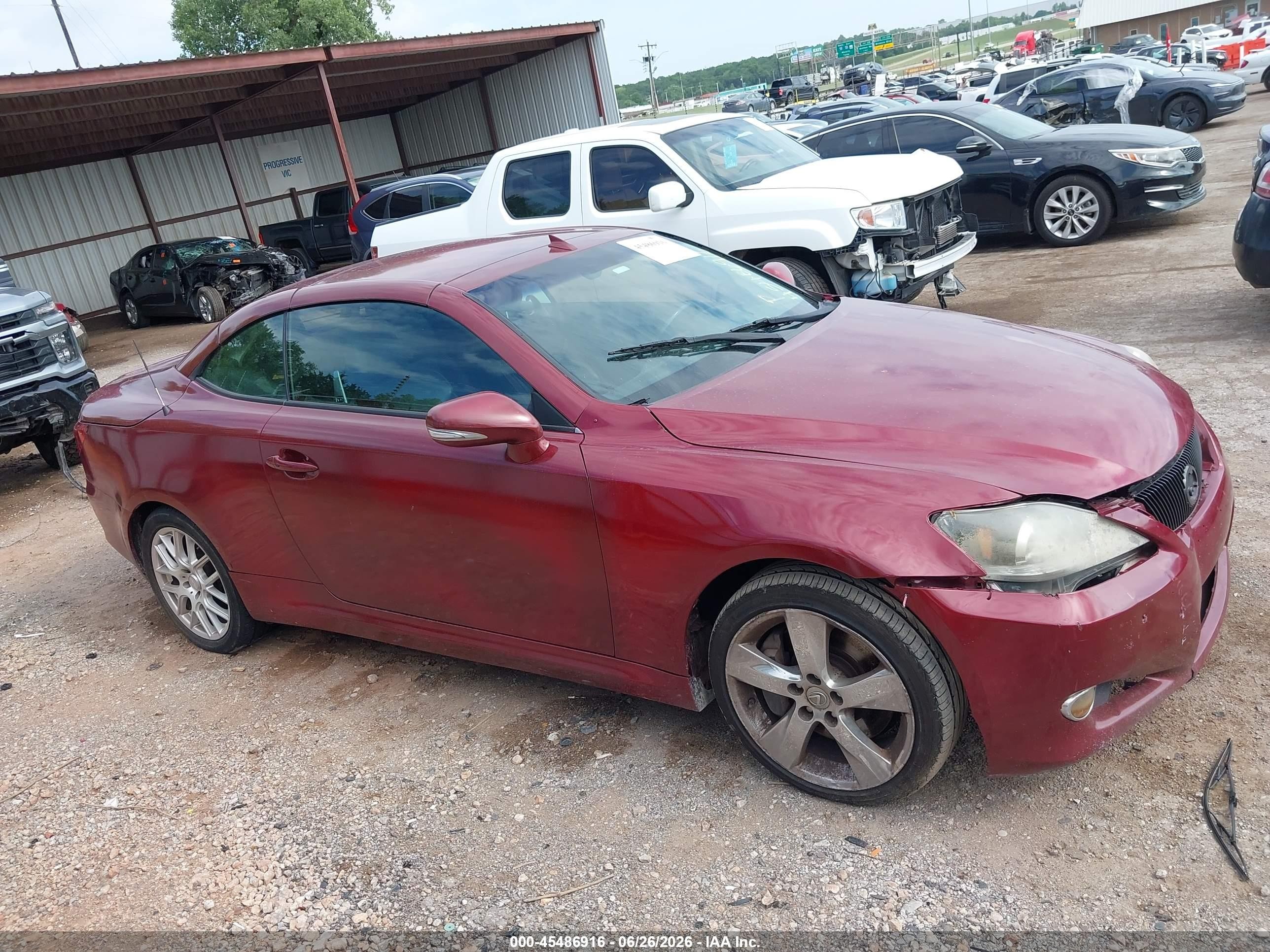 2010 Lexus Is 350c   Red vin: JTHFE2C29A2501400
