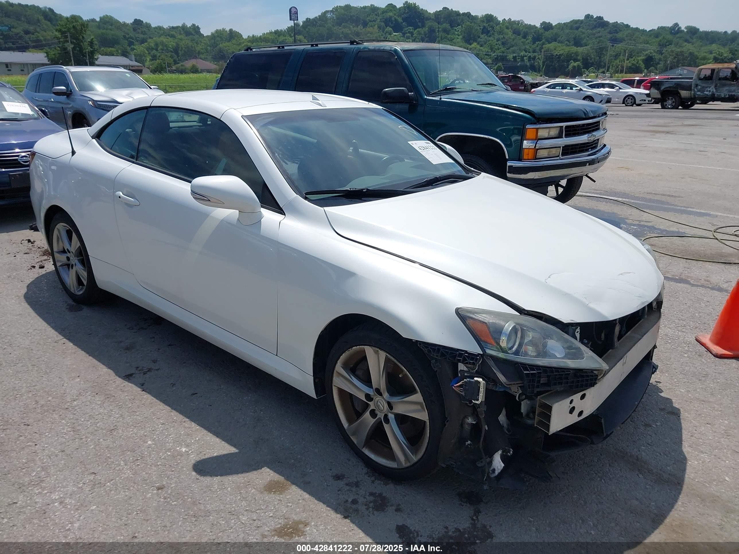 2012 Lexus Is 350c   White vin: JTHFE2C29C2508625