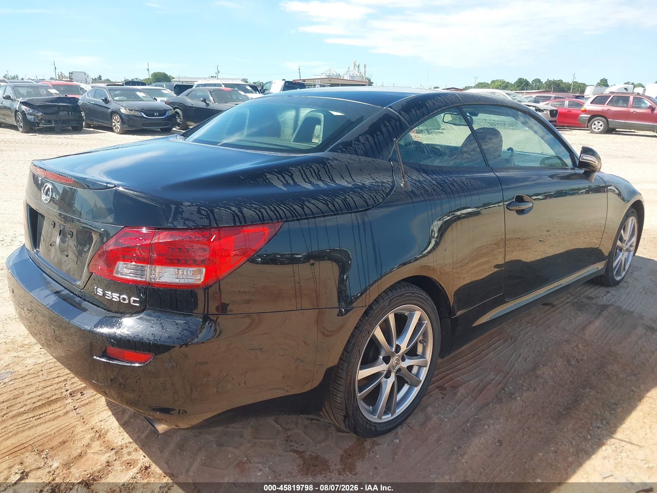 2012 Lexus Is 350c   Black vin: JTHFE2C2XC2508133