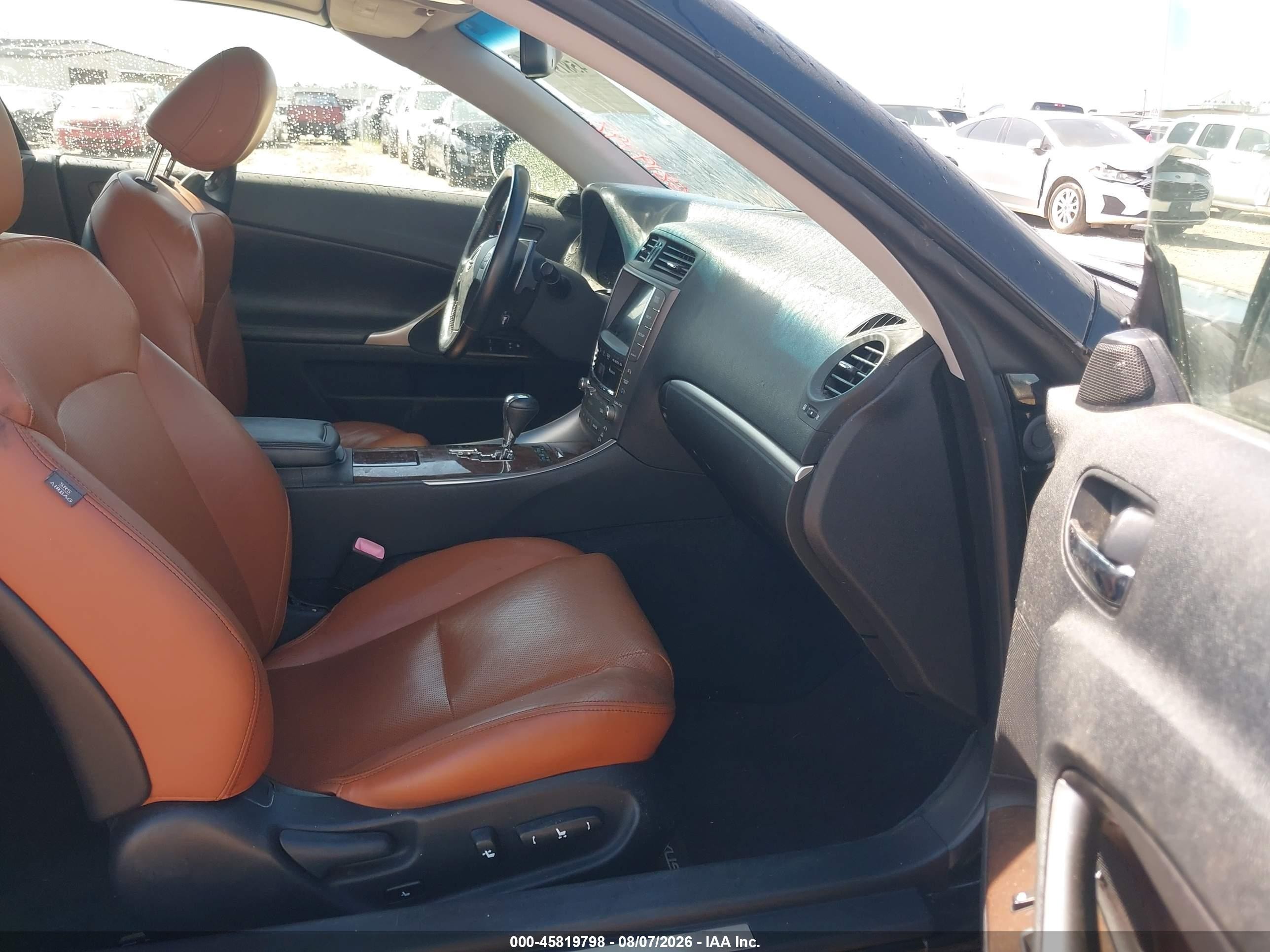 2012 Lexus Is 350c   Black vin: JTHFE2C2XC2508133