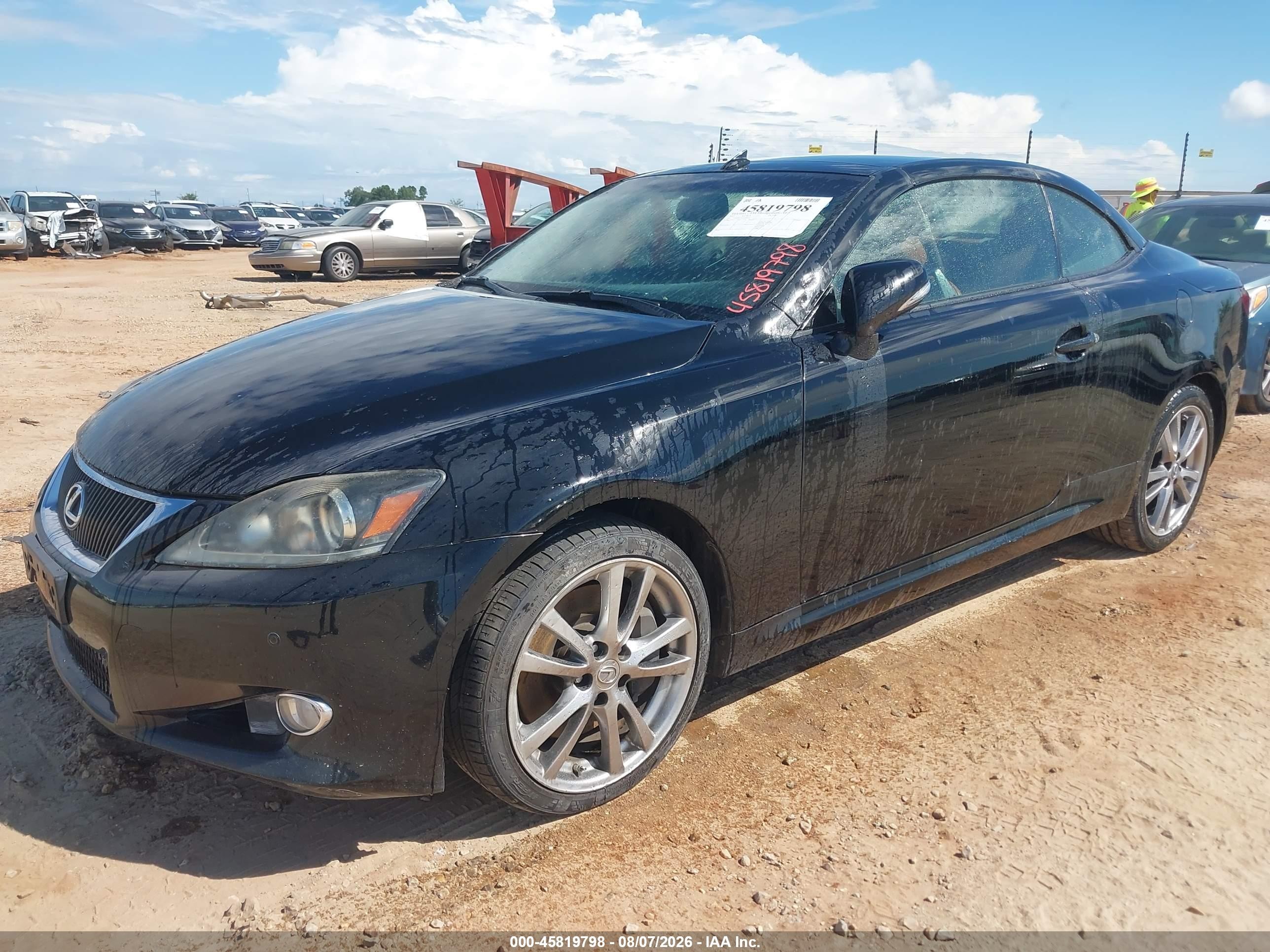 2012 Lexus Is 350c   Black vin: JTHFE2C2XC2508133