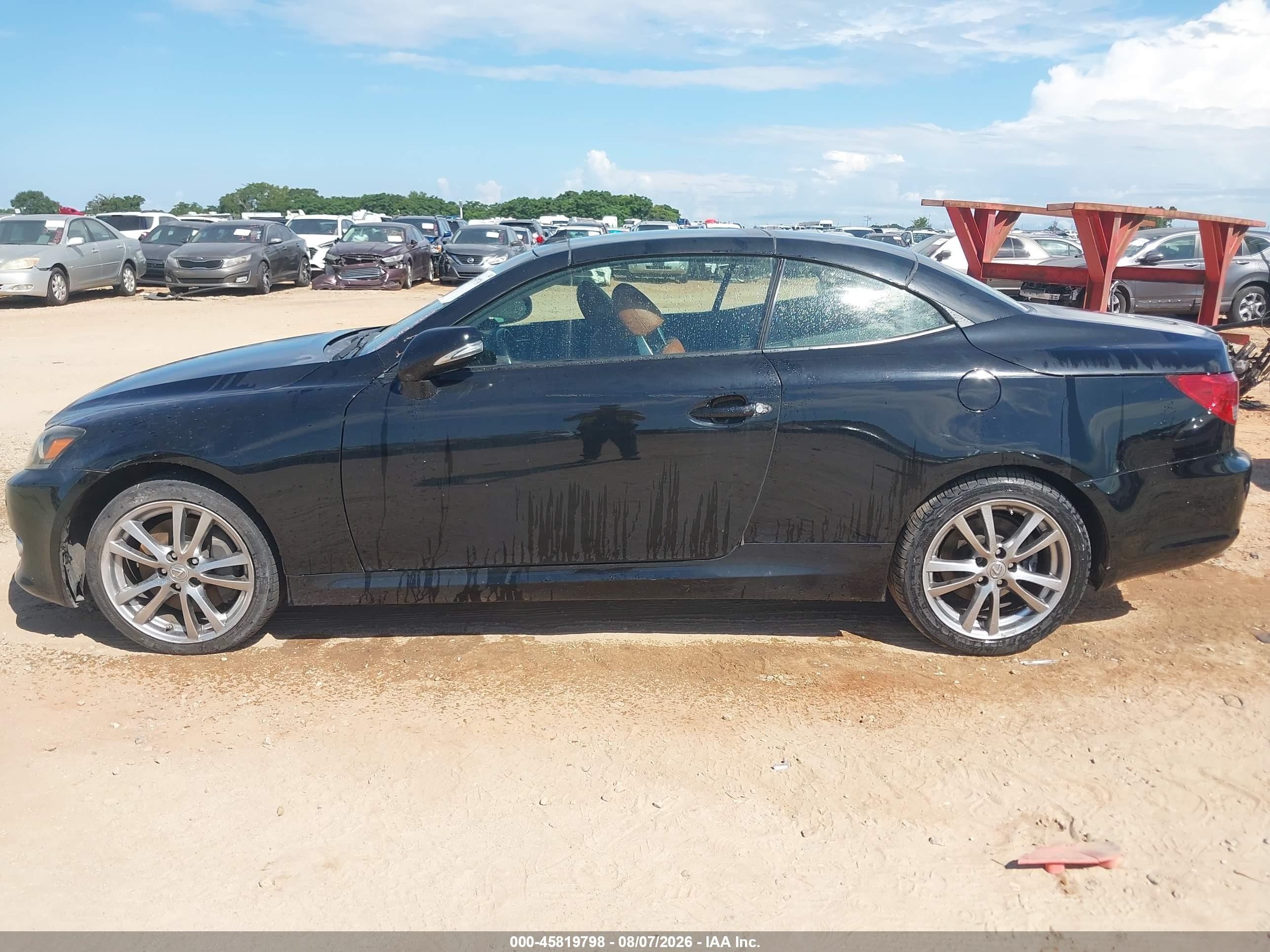 2012 Lexus Is 350c   Black vin: JTHFE2C2XC2508133