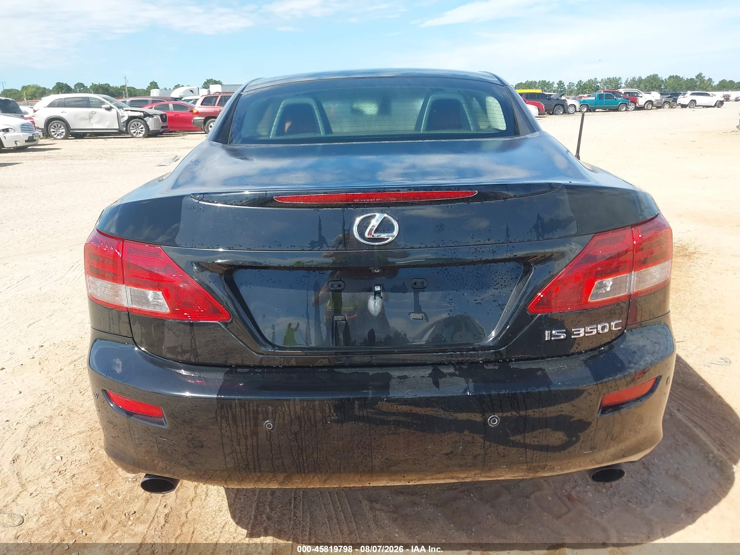 2012 Lexus Is 350c   Black vin: JTHFE2C2XC2508133
