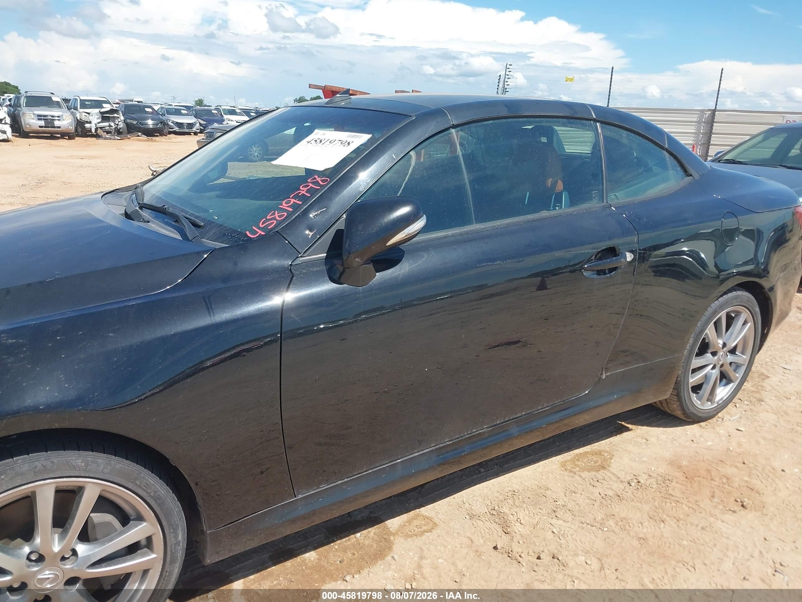 2012 Lexus Is 350c   Black vin: JTHFE2C2XC2508133