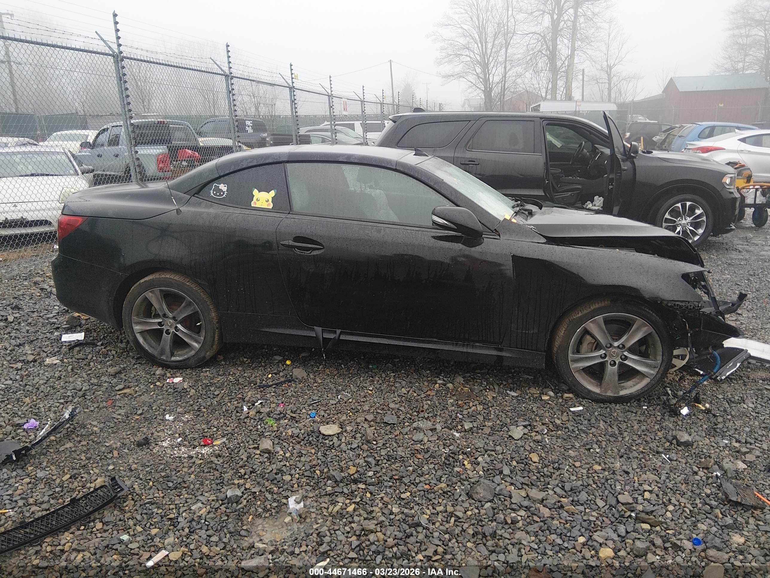 2012 Lexus Is 250c   Black vin: JTHFF2C20C2525147