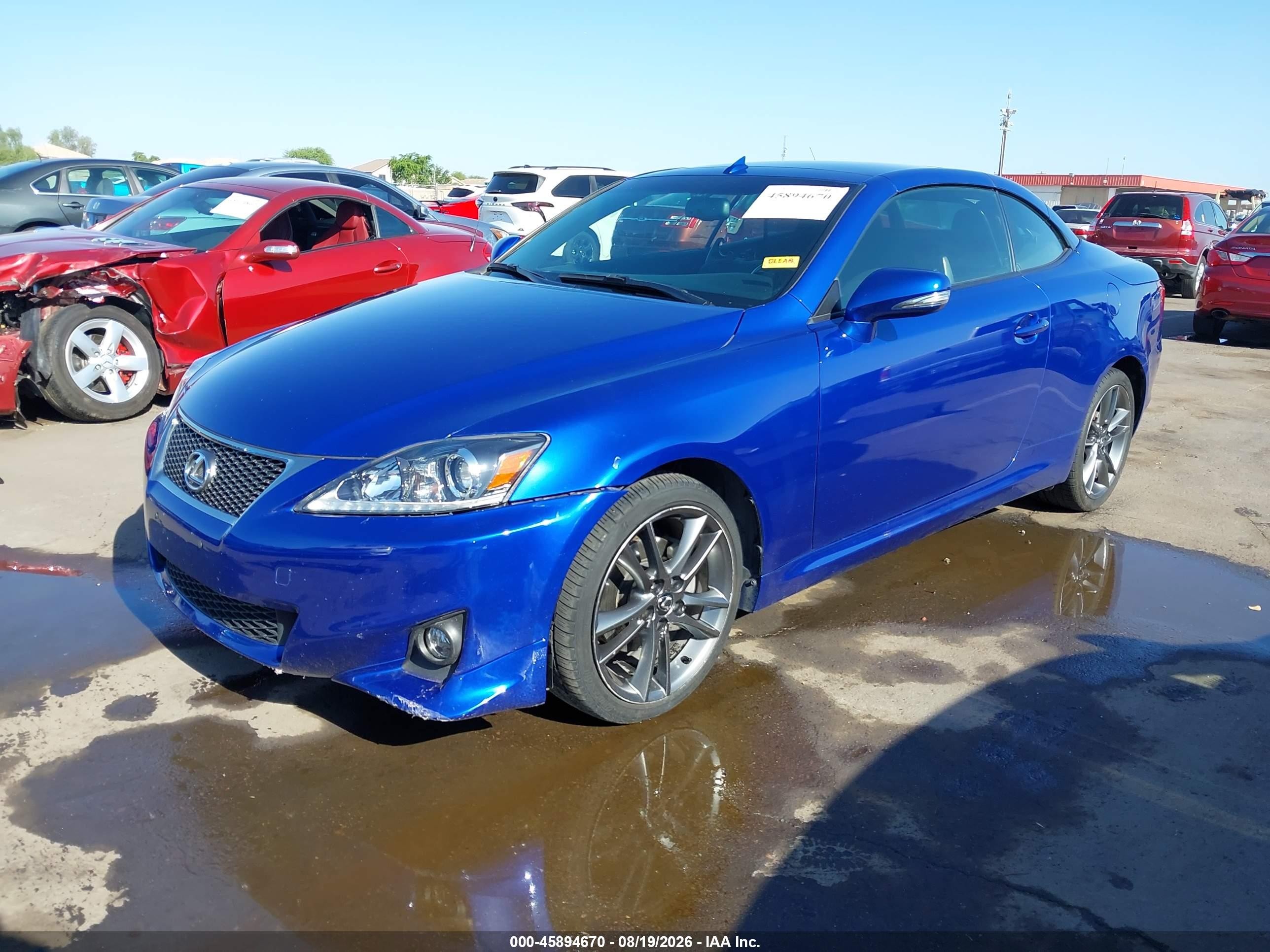 2015 Lexus Is 250c Blue vin: JTHFF2C22F2533271