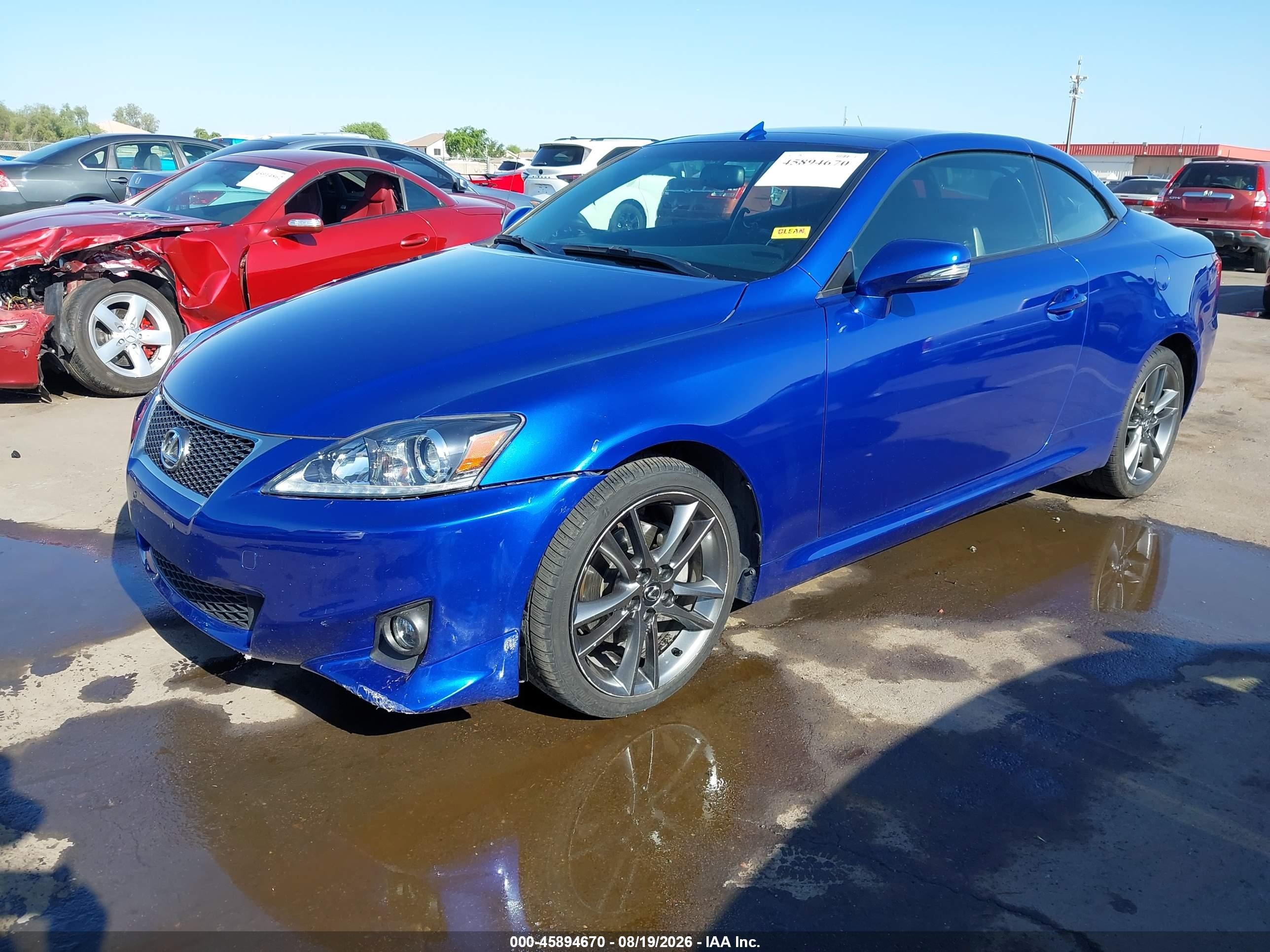 2015 Lexus Is 250c Blue vin: JTHFF2C22F2533271