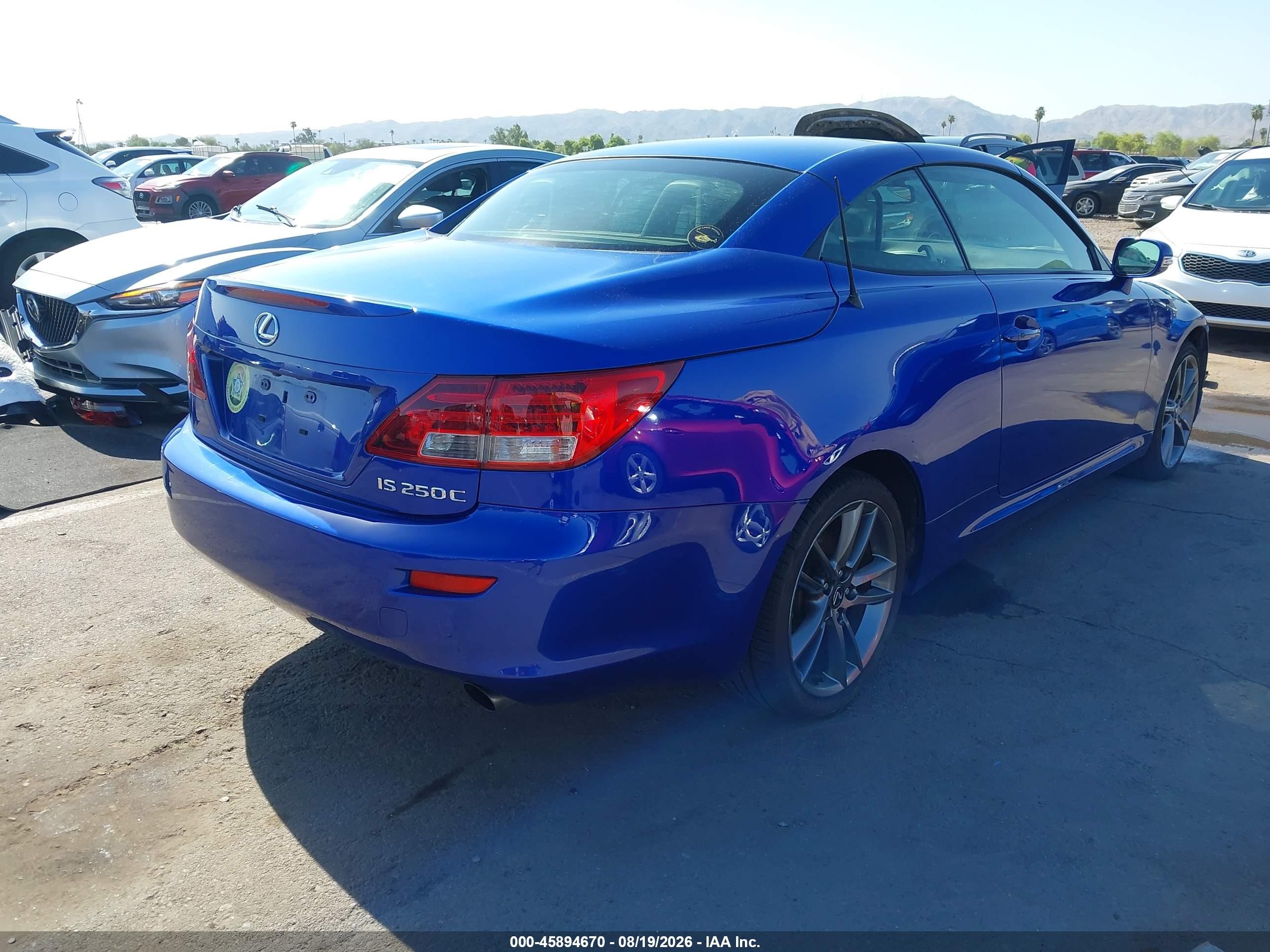 2015 Lexus Is 250c Blue vin: JTHFF2C22F2533271