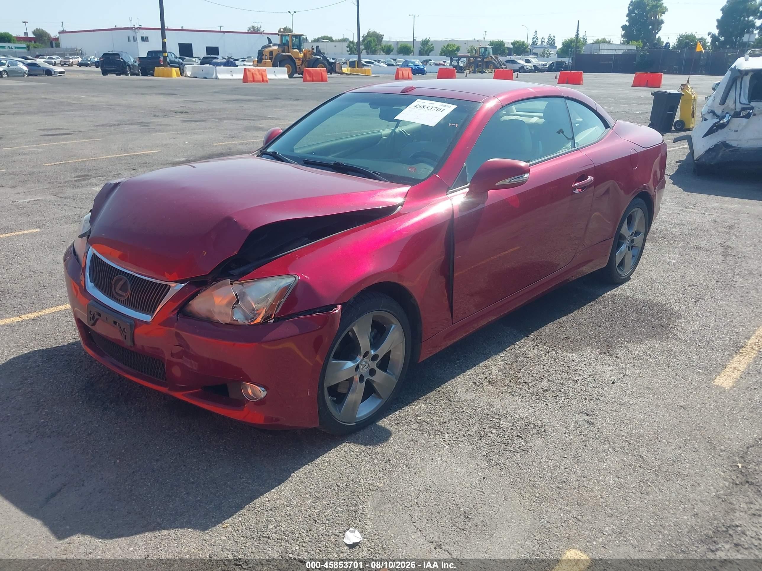 2010 Lexus Is 250c   Maroon vin: JTHFF2C23A2503544