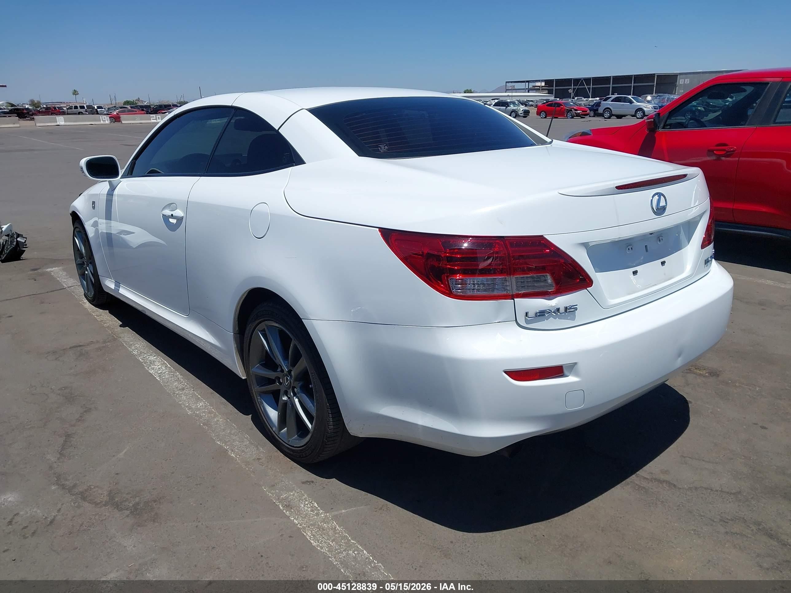 2013 Lexus Is 250c   White vin: JTHFF2C23D2526617