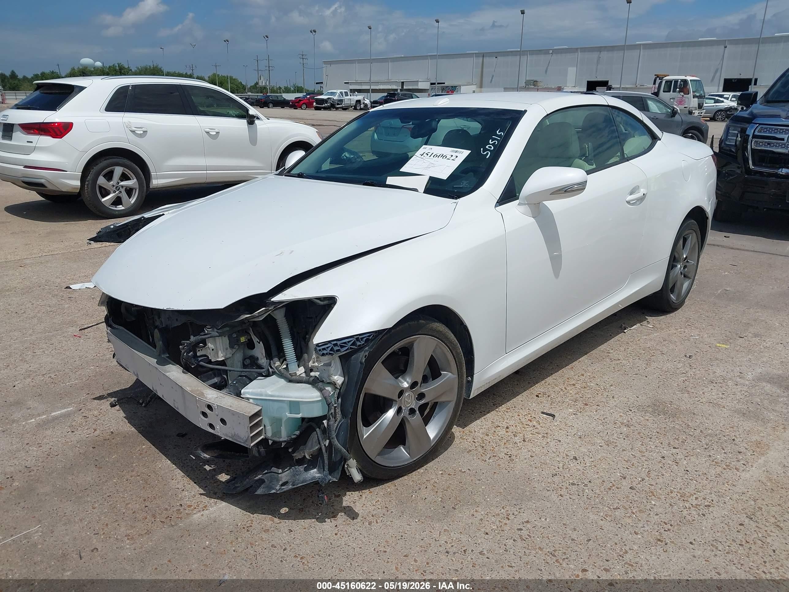 2010 Lexus Is 250c   White vin: JTHFF2C24A2503522