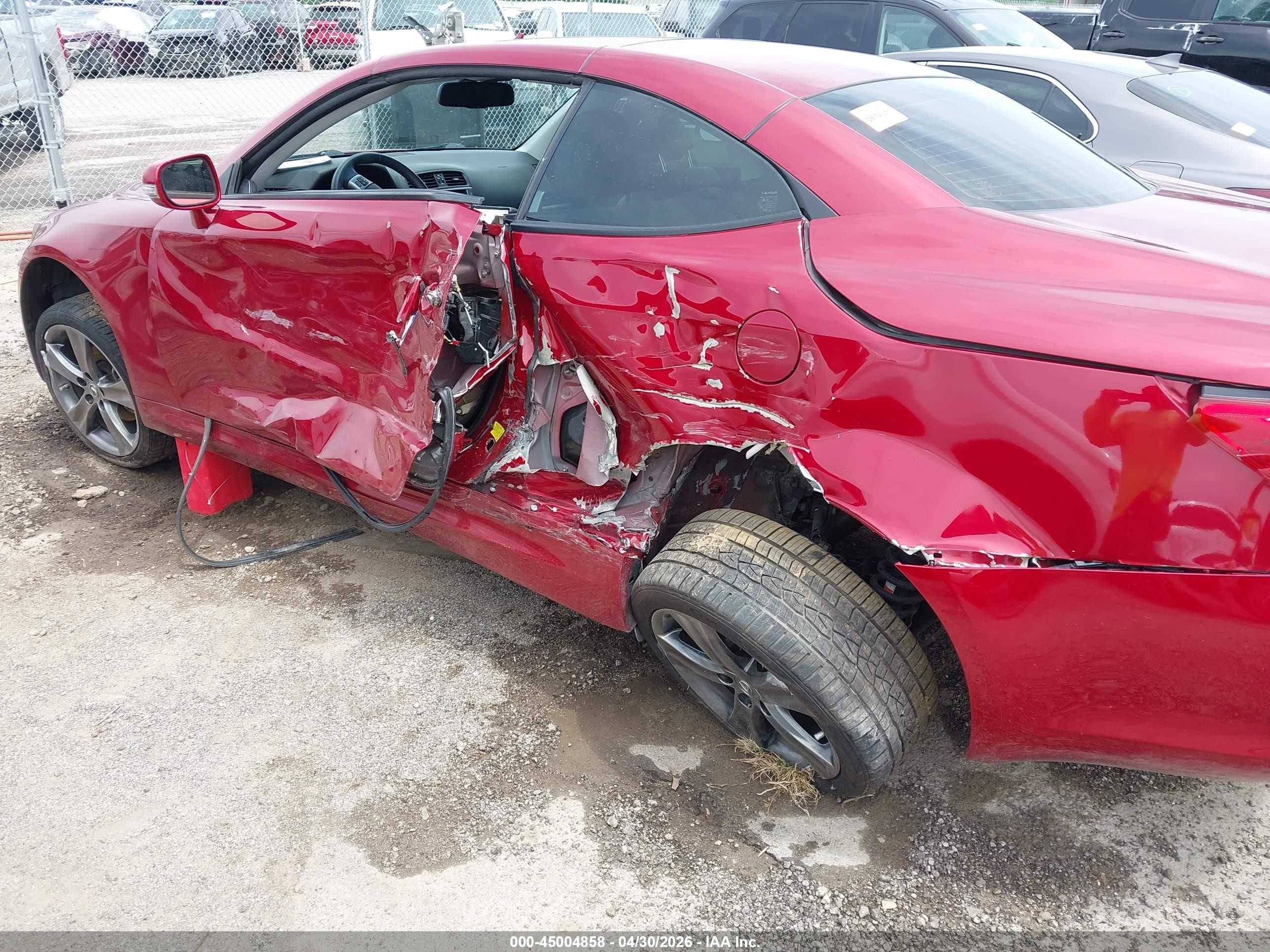2012 Lexus Is 250c   Maroon vin: JTHFF2C24C2521876
